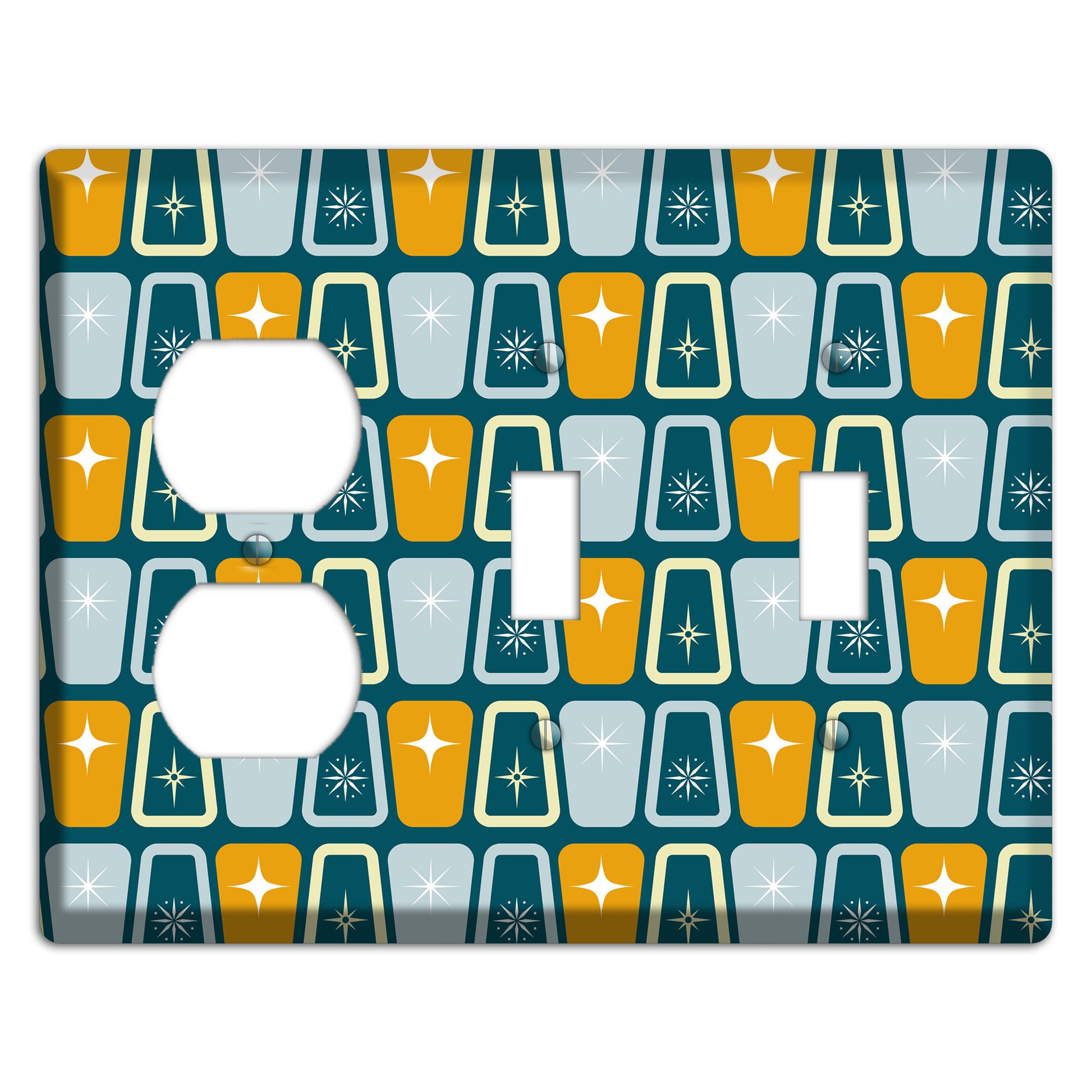 Mustard Shaker Duplex / 2 Toggle Wallplate