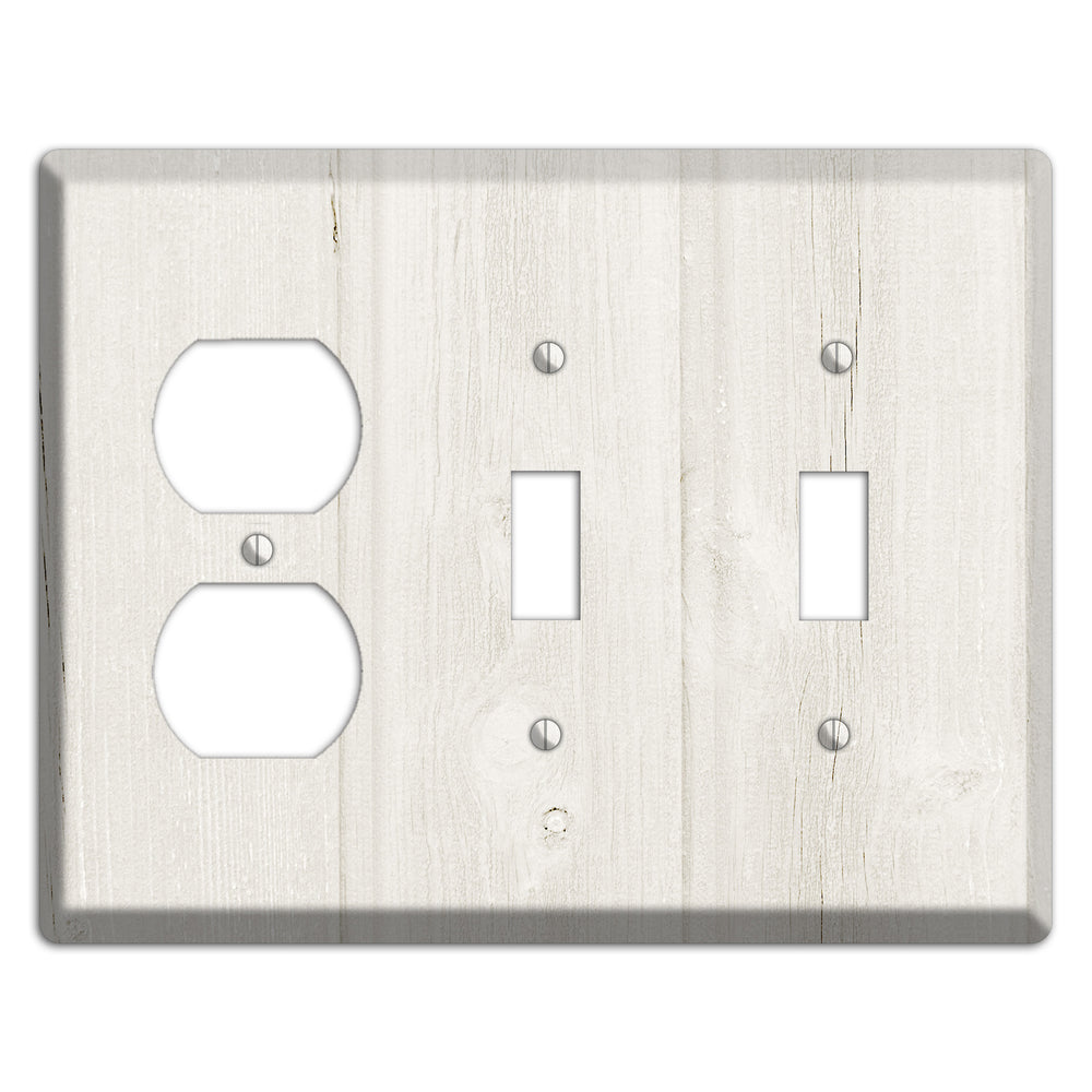 Spring Wood Antique Duplex / 2 Toggle Wallplate