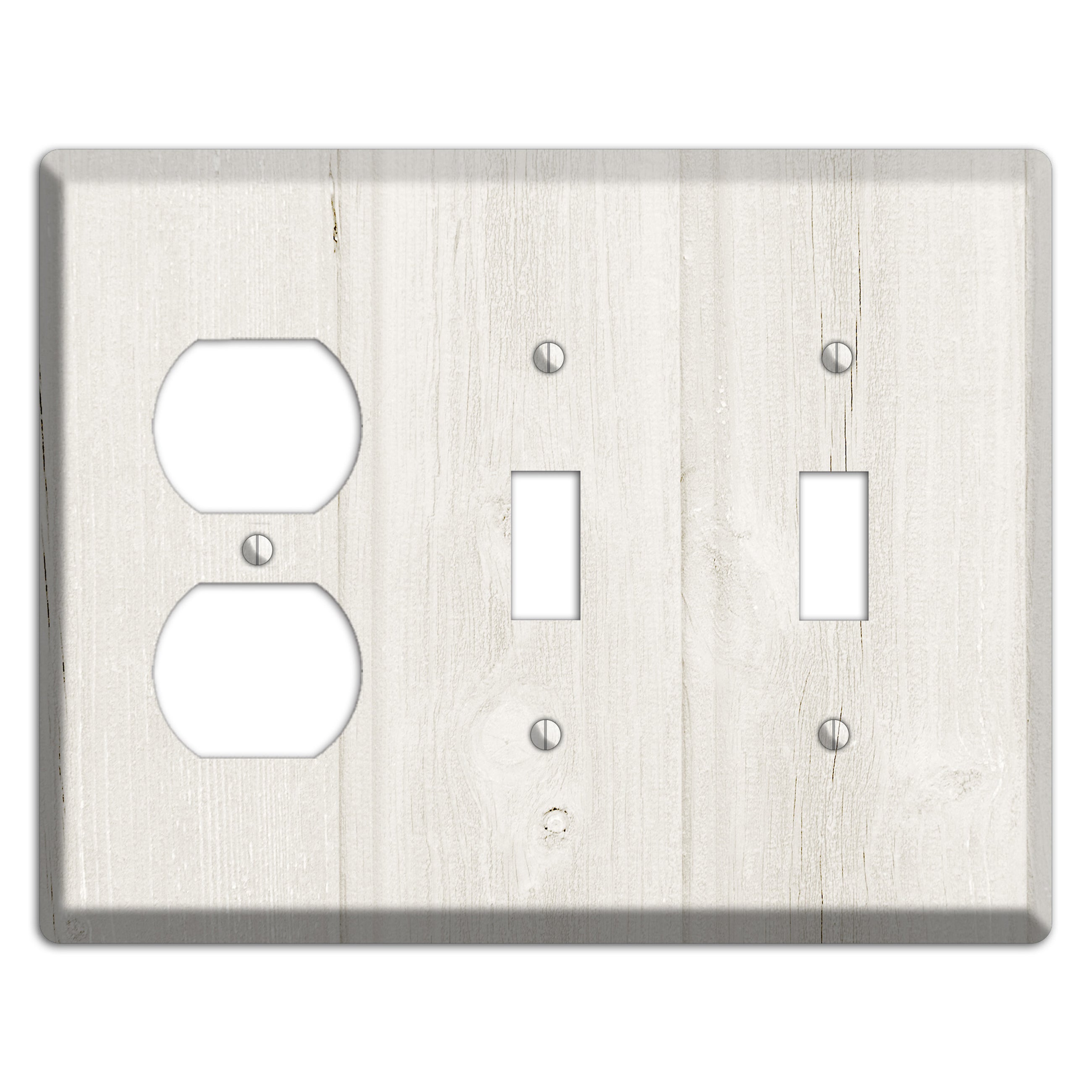 Spring Wood Antique Duplex / 2 Toggle Wallplate