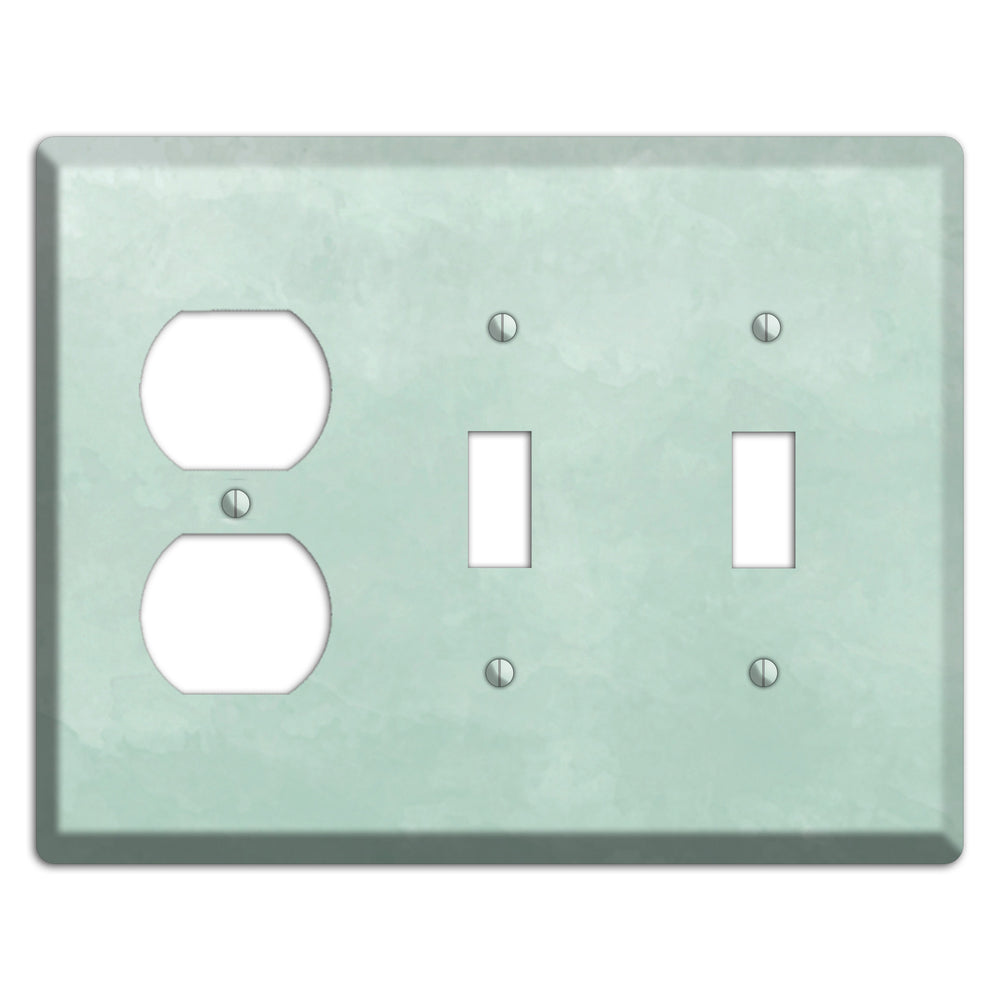 Sea Foam Green Ombre Duplex / 2 Toggle Wallplate