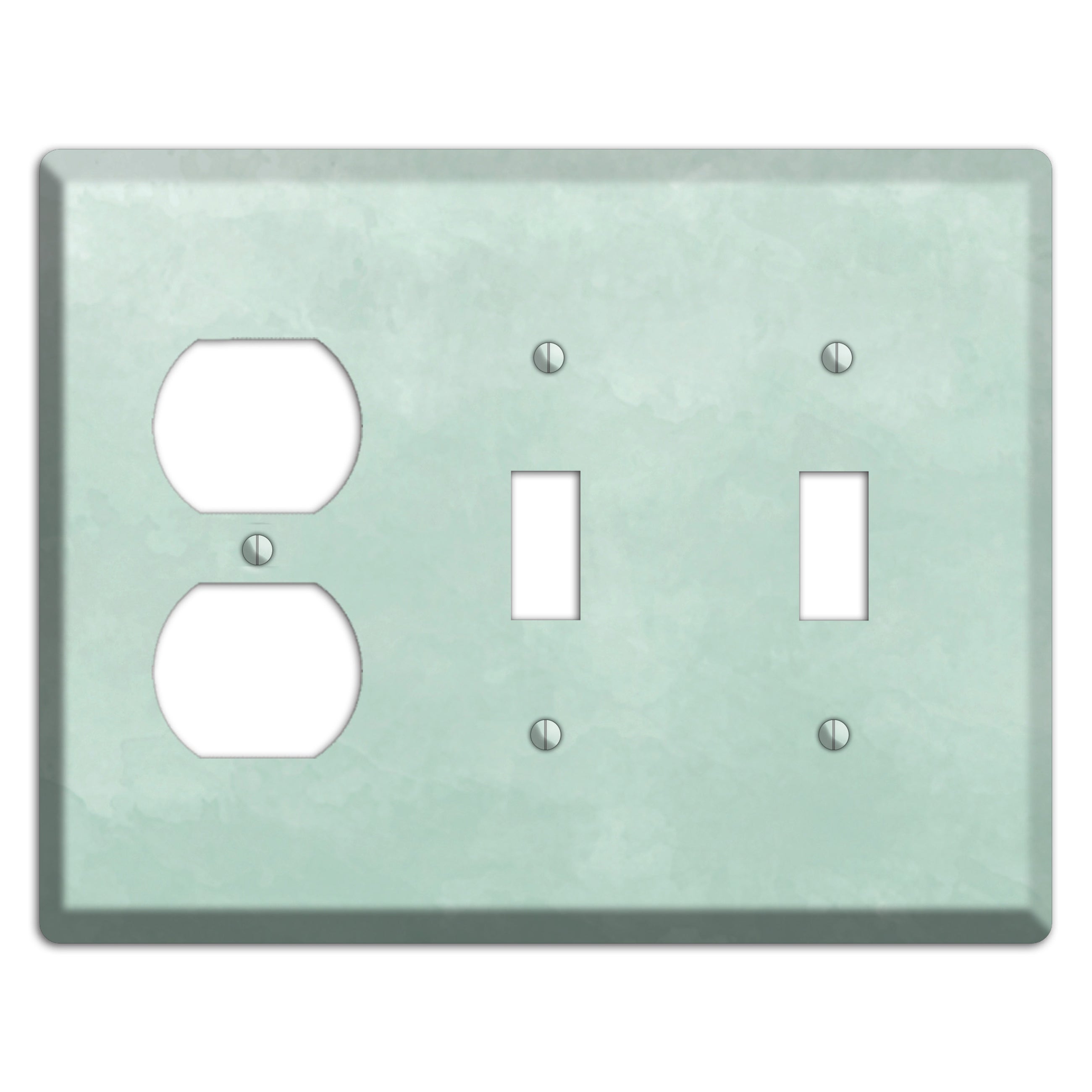 Sea Foam Green Ombre Duplex / 2 Toggle Wallplate