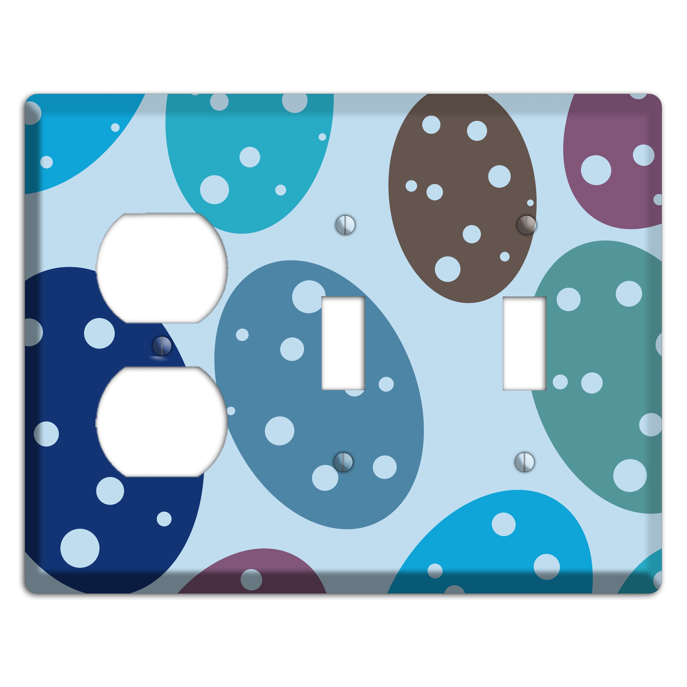 Blue Eggs Duplex / 2 Toggle Wallplate