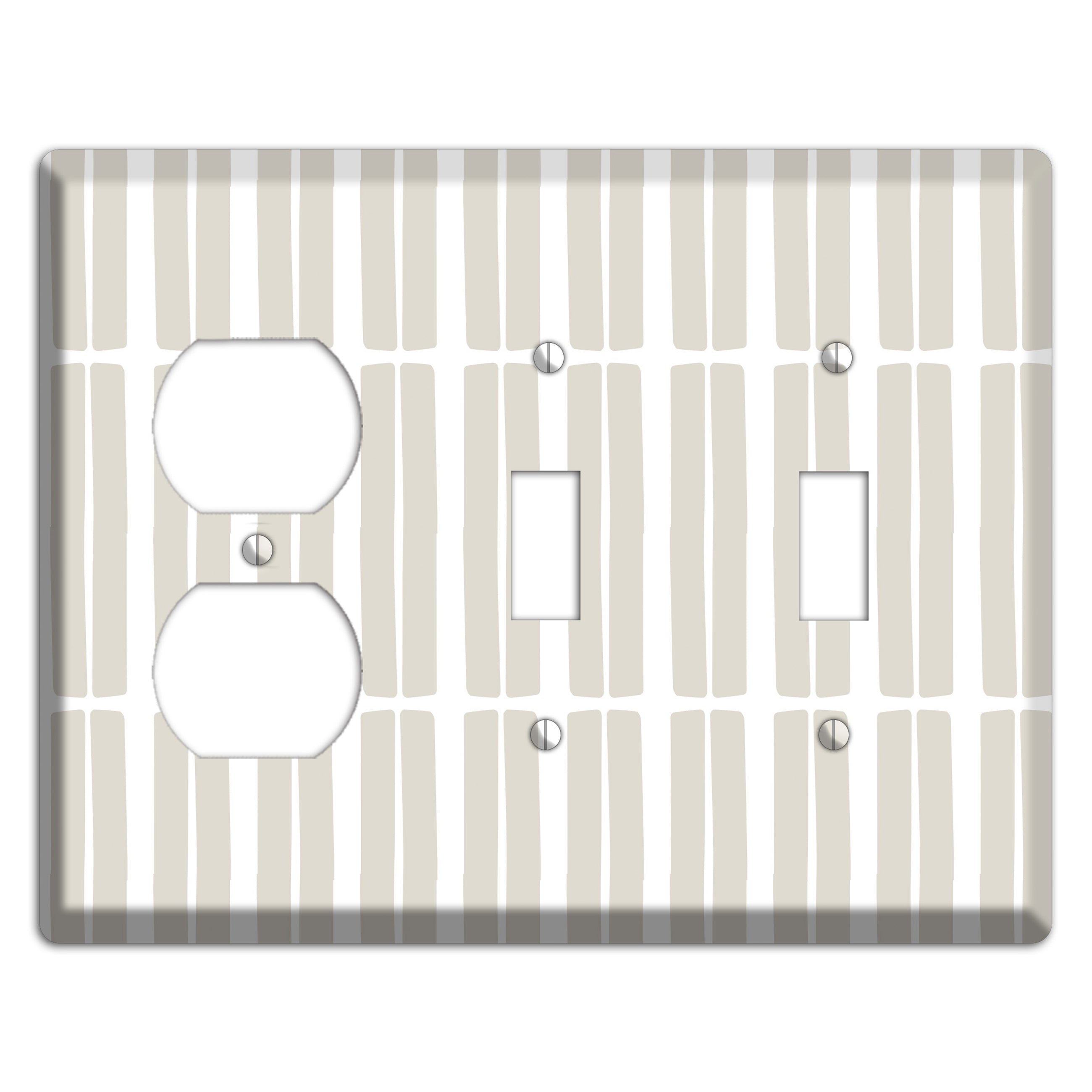 Simple Scandanavian Style FF Duplex / 2 Toggle Wallplate