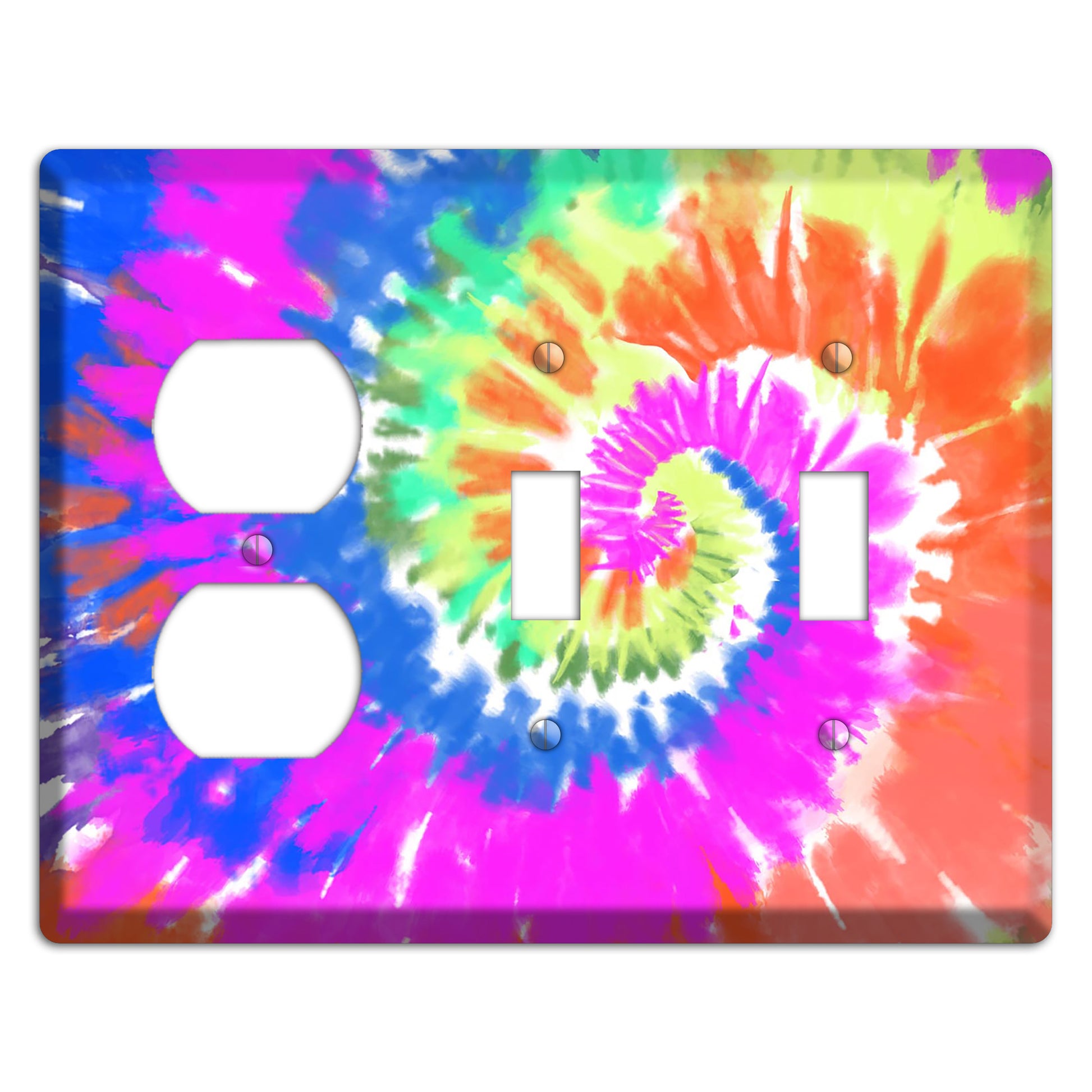 Tie Die Duplex / 2 Toggle Wallplate