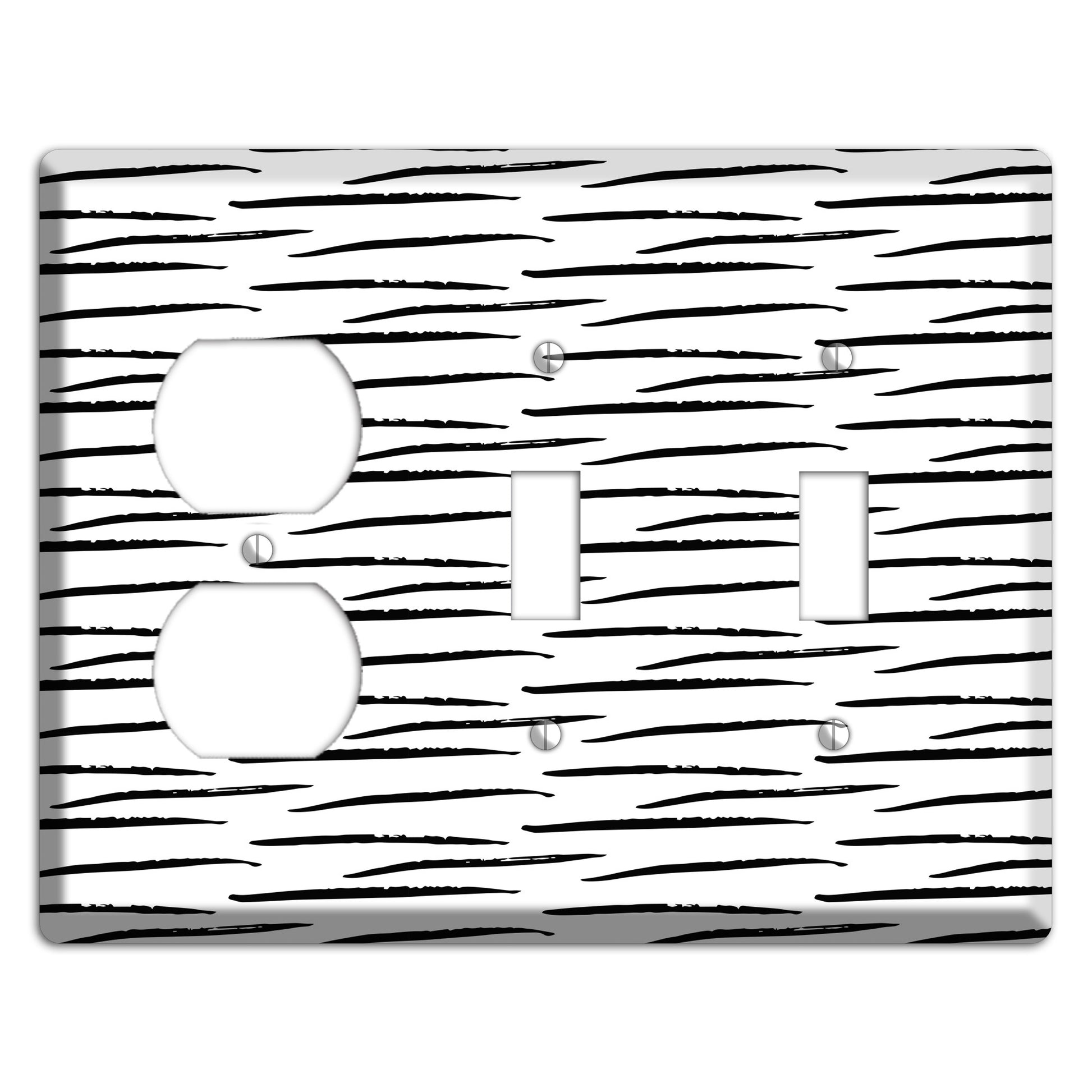 Ink Brushstrokes 9 Duplex / 2 Toggle Wallplate