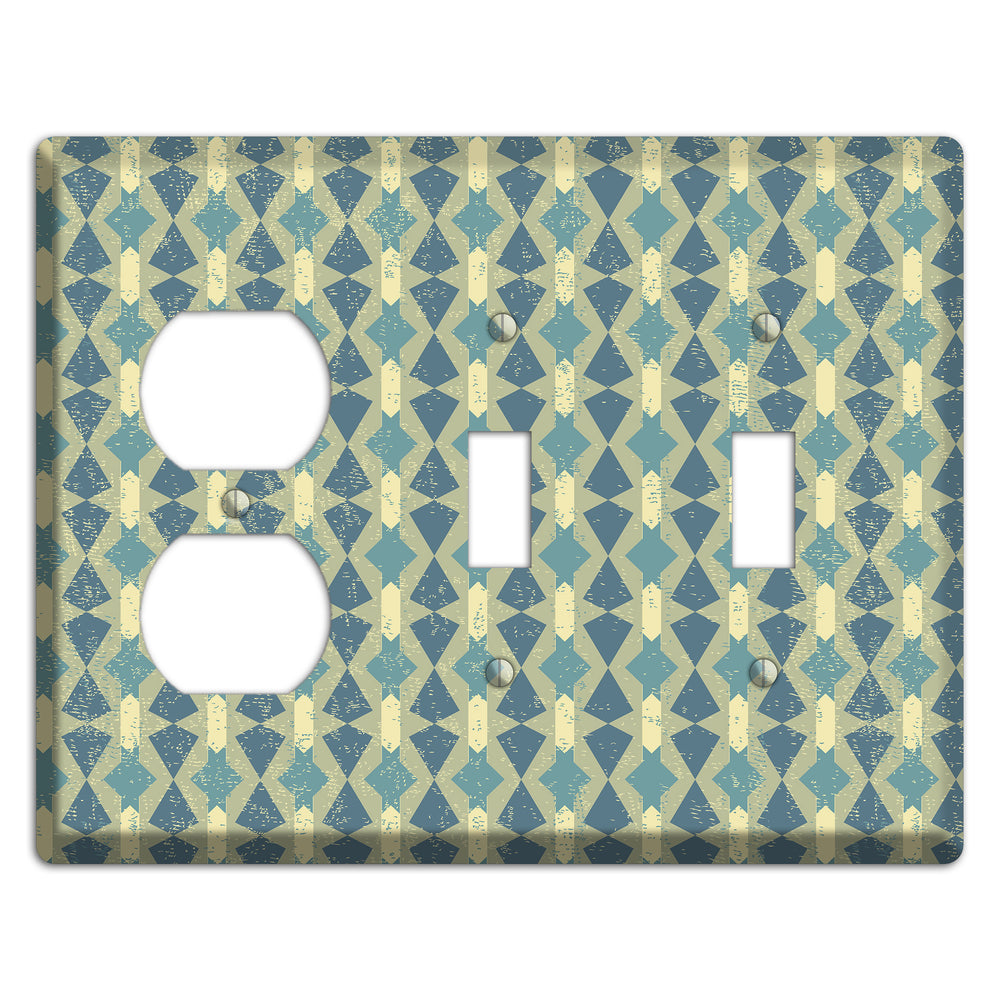 Turkish Mosaic Duplex / 2 Toggle Wallplate