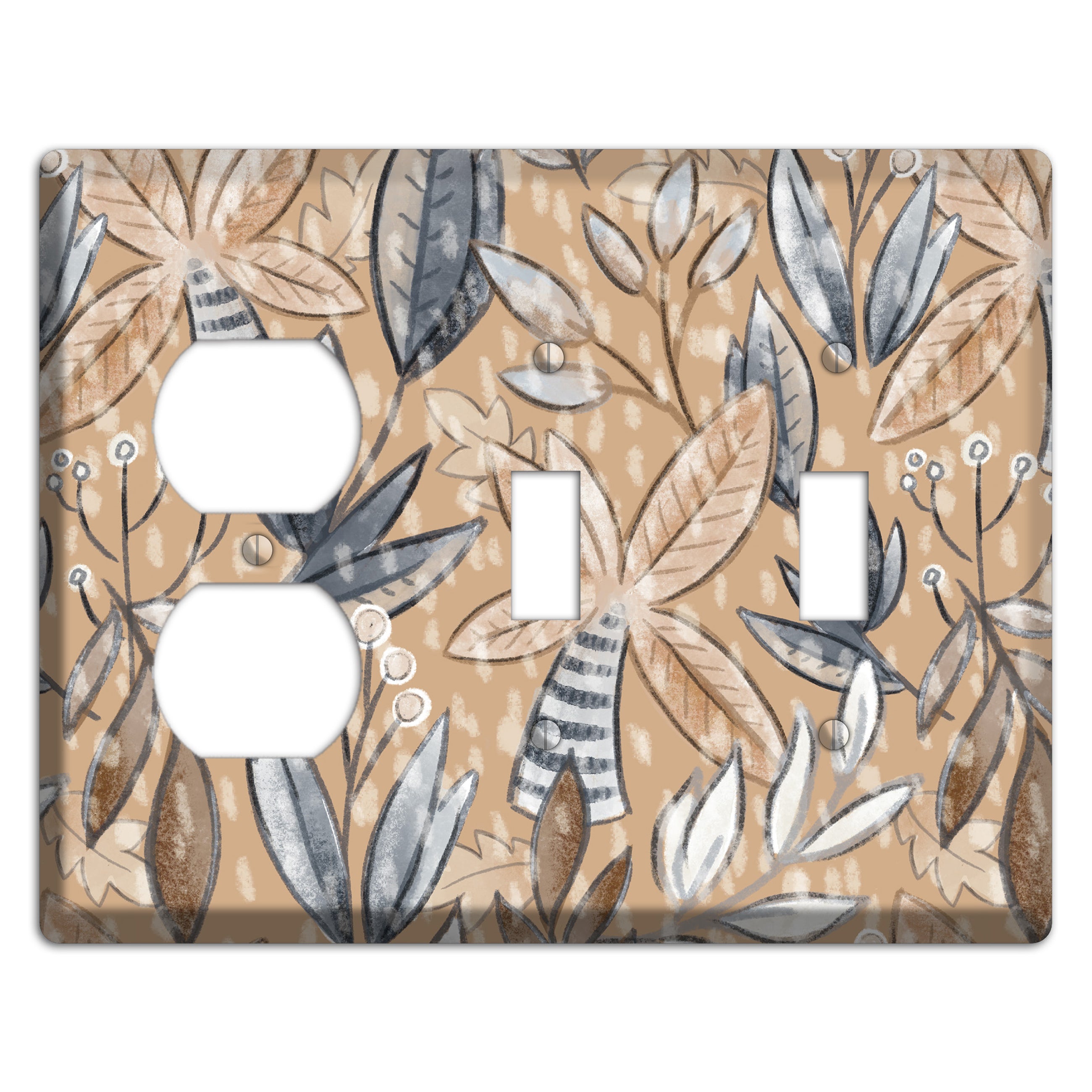 Autumn Leaves Duplex / 2 Toggle Wallplate