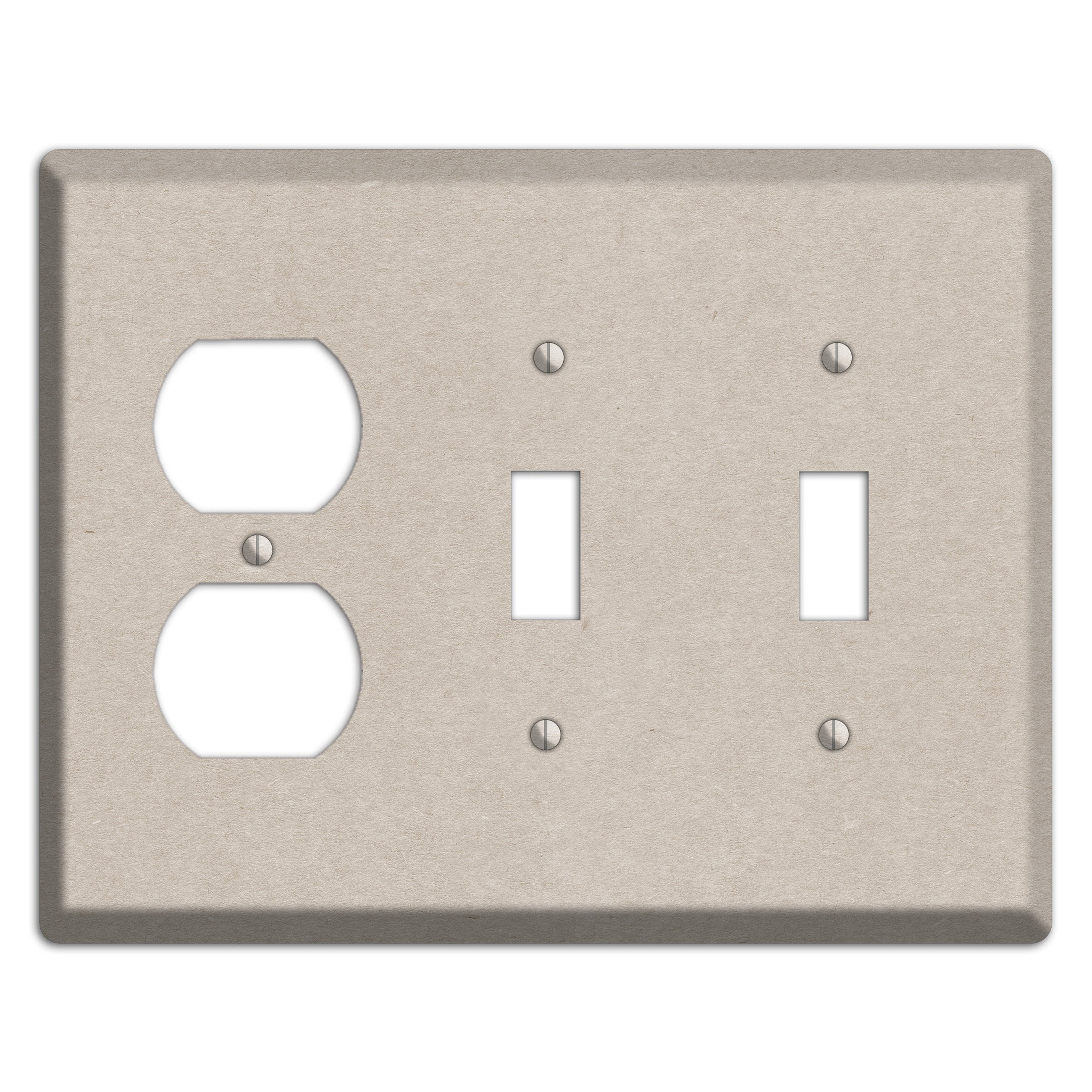 Bison Hide Kraft Duplex / 2 Toggle Wallplate