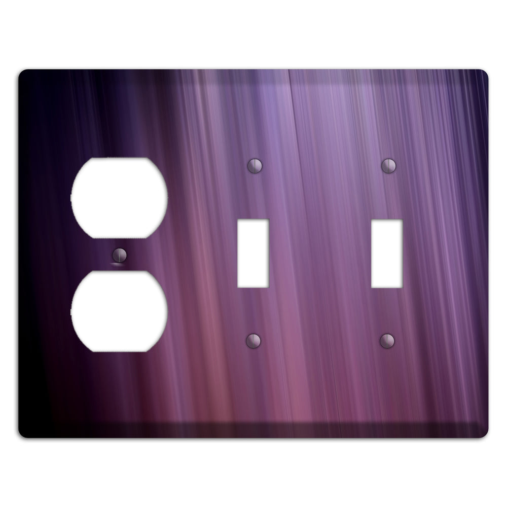 Eggplant Ray of Light Duplex / 2 Toggle Wallplate