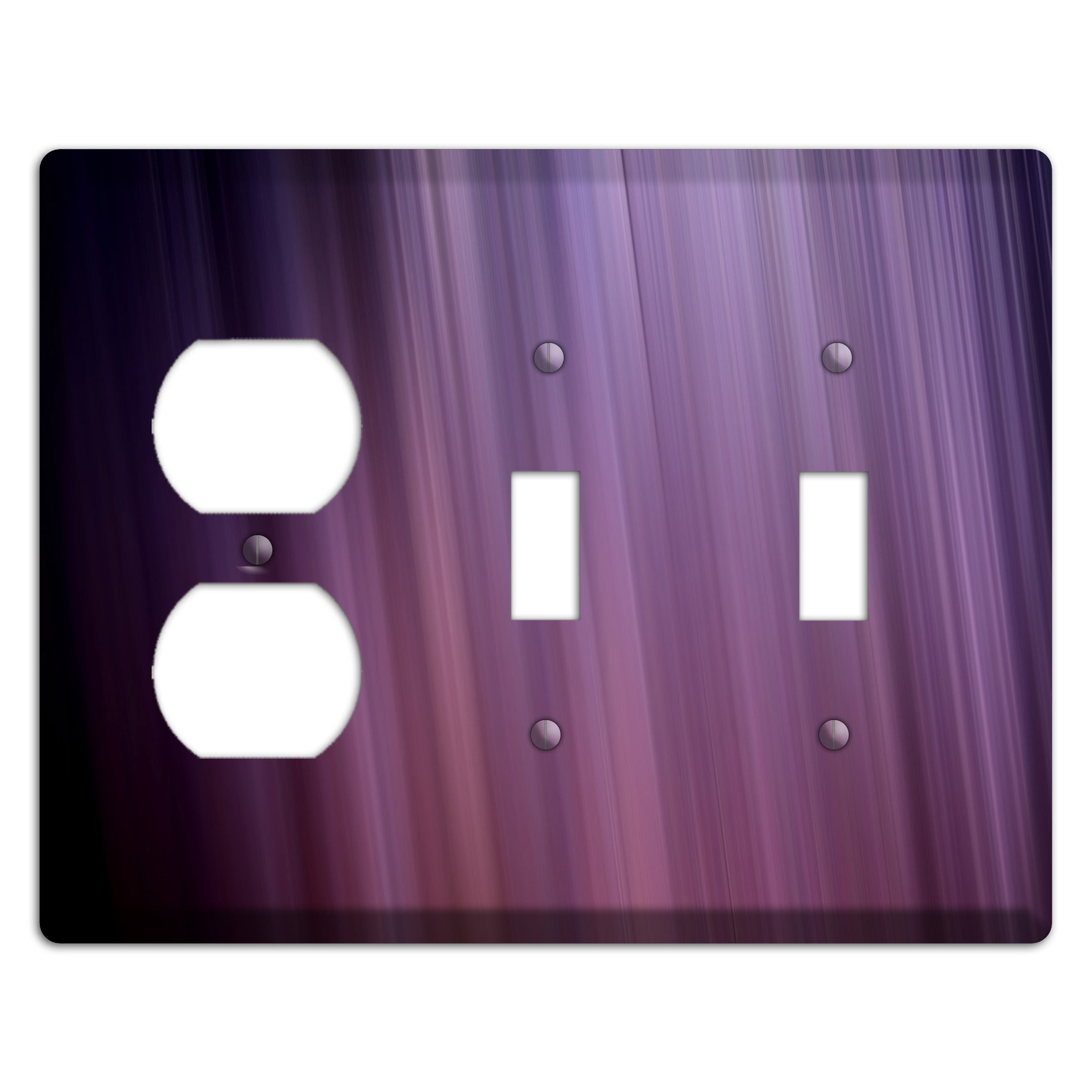 Eggplant Ray of Light Duplex / 2 Toggle Wallplate