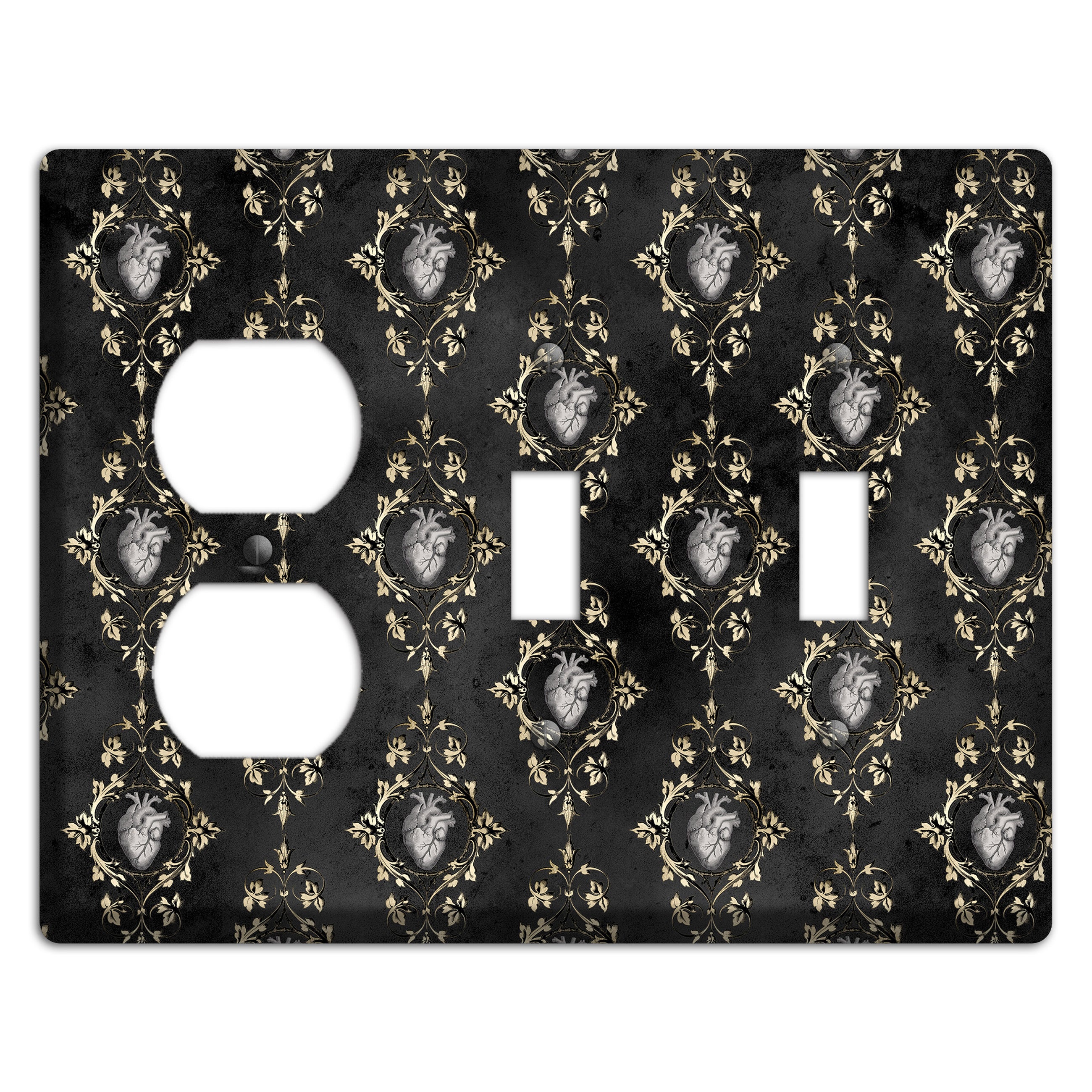 Edgar Allen Poe Tell-Tale Heart Duplex / 2 Toggle Wallplate