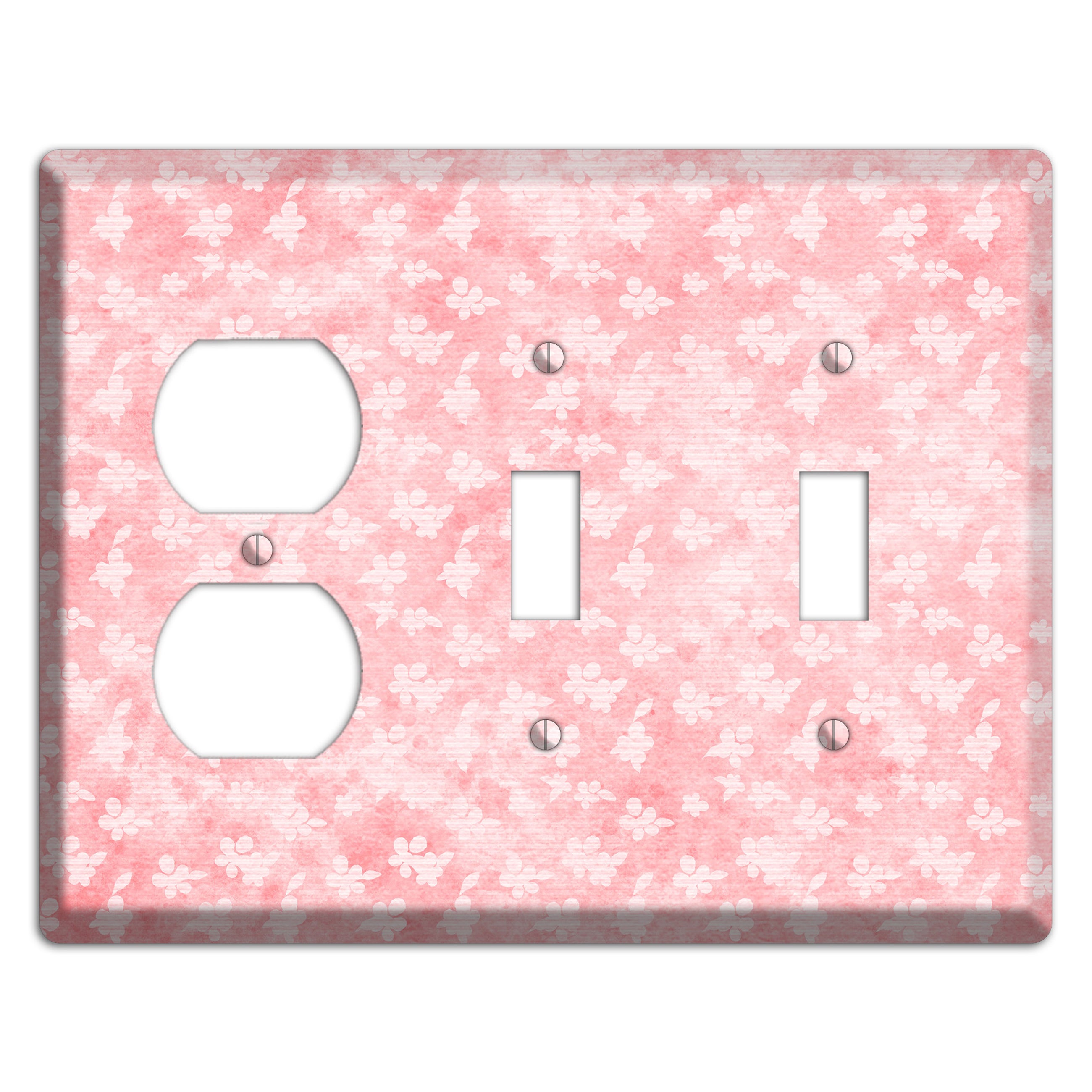 Abbey Soft Coral Duplex / 2 Toggle Wallplate