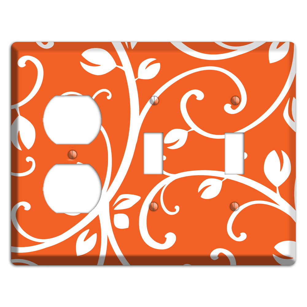 Red Bud Sprig Duplex / 2 Toggle Wallplate