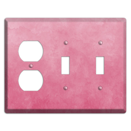 Pink Ombre Duplex / 2 Toggle Wallplate