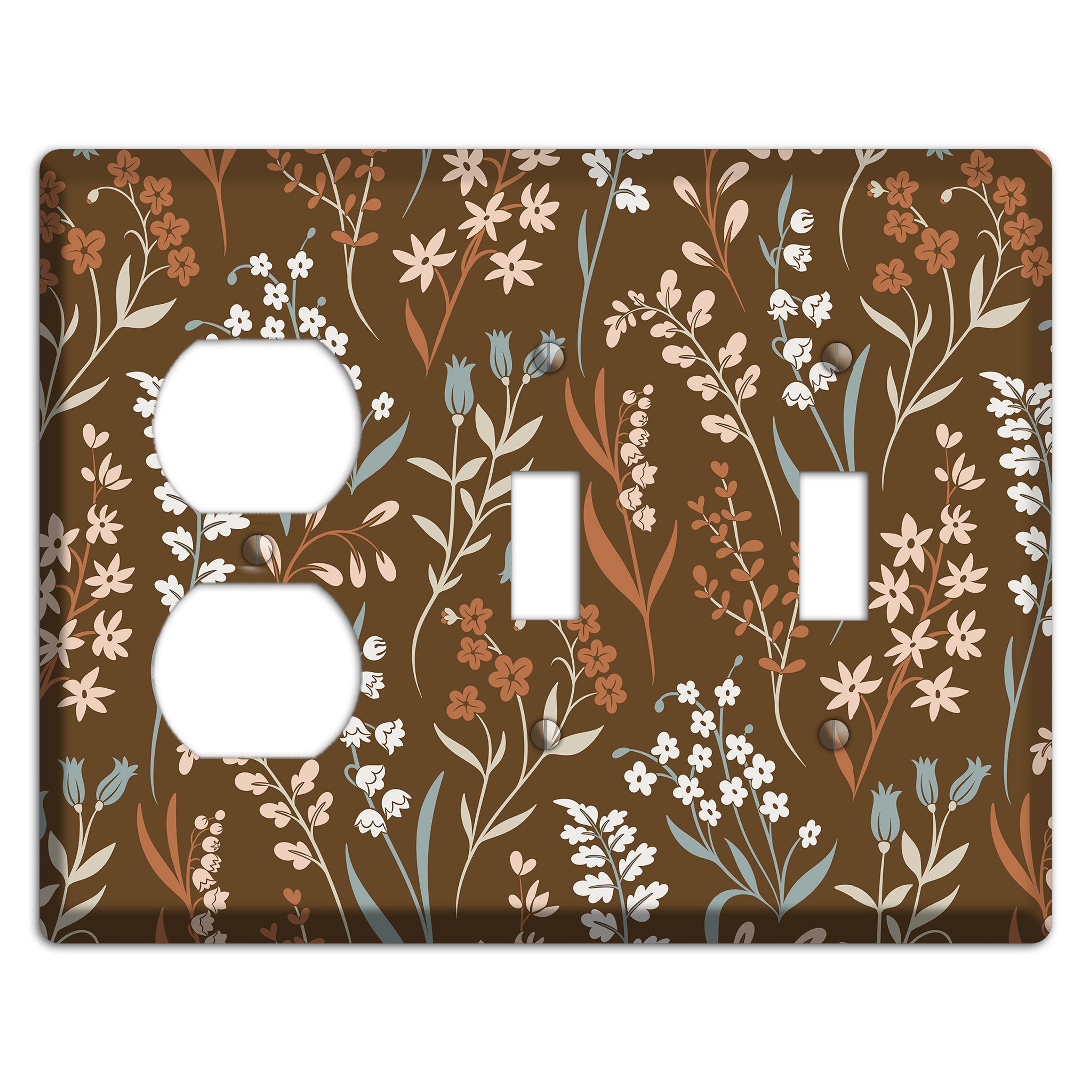 Fall Floral 1 Duplex / 2 Toggle Wallplate