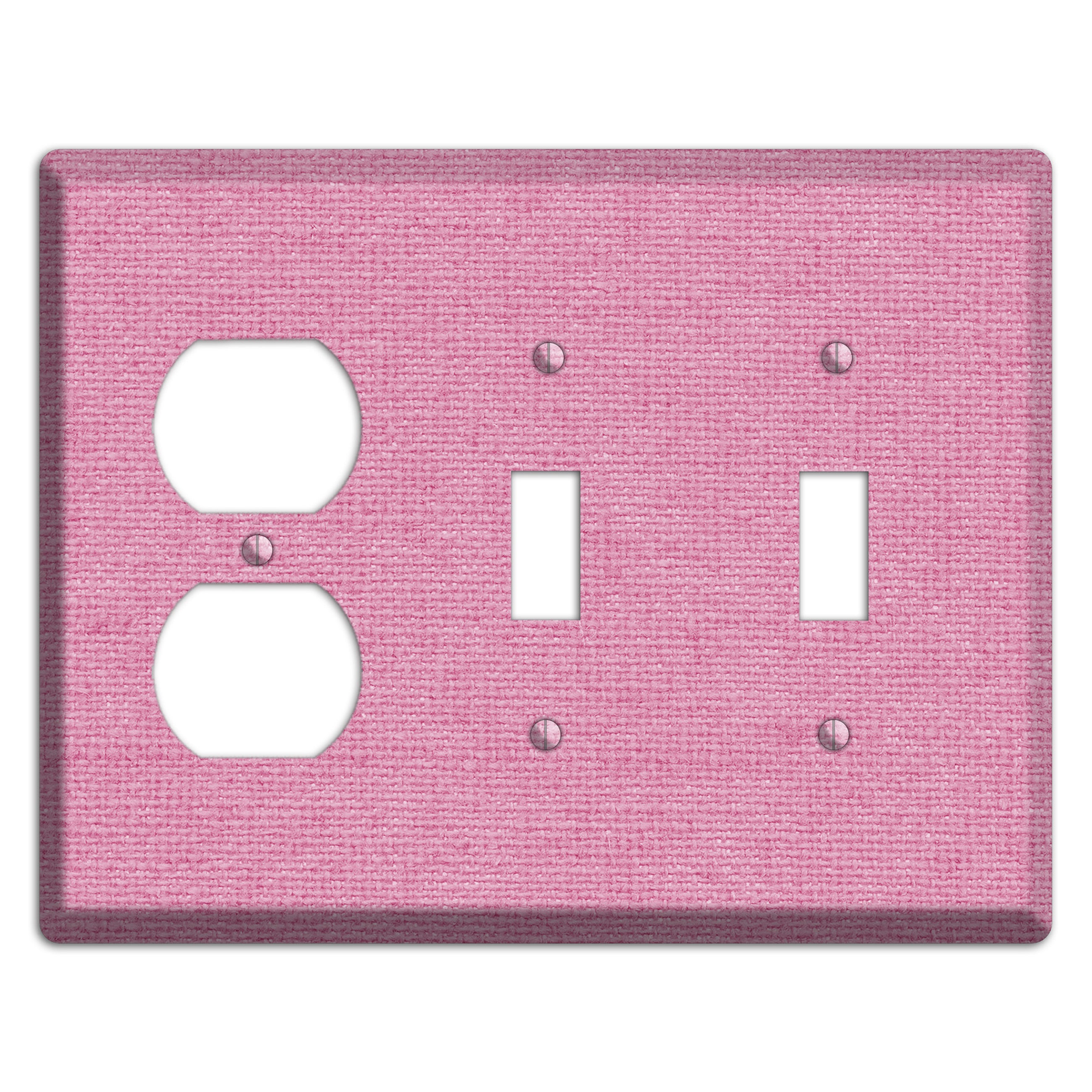 Gamboge Pink Texture Duplex / 2 Toggle Wallplate