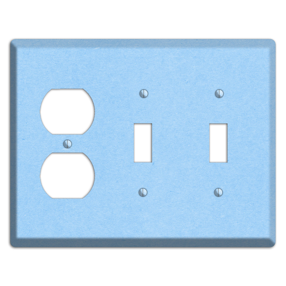 Light Sky Blue Kraft Duplex / 2 Toggle Wallplate