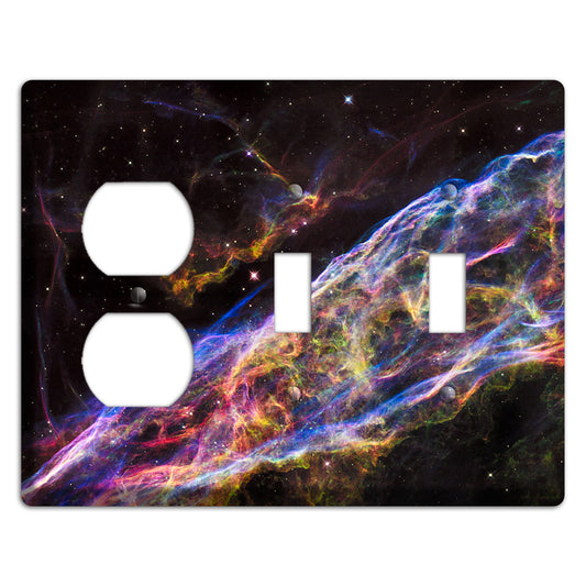 Veil Nebula Duplex / 2 Toggle Wallplate