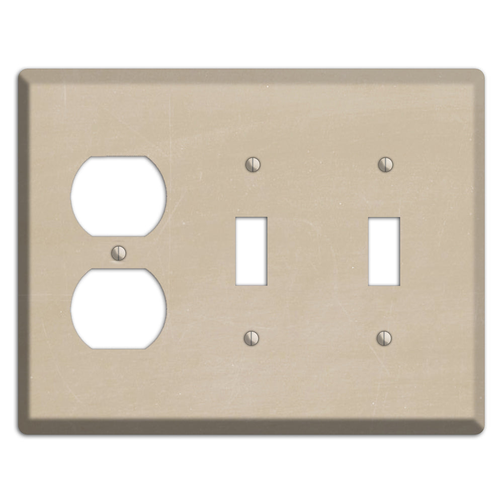Chalk Tan Duplex / 2 Toggle Wallplate