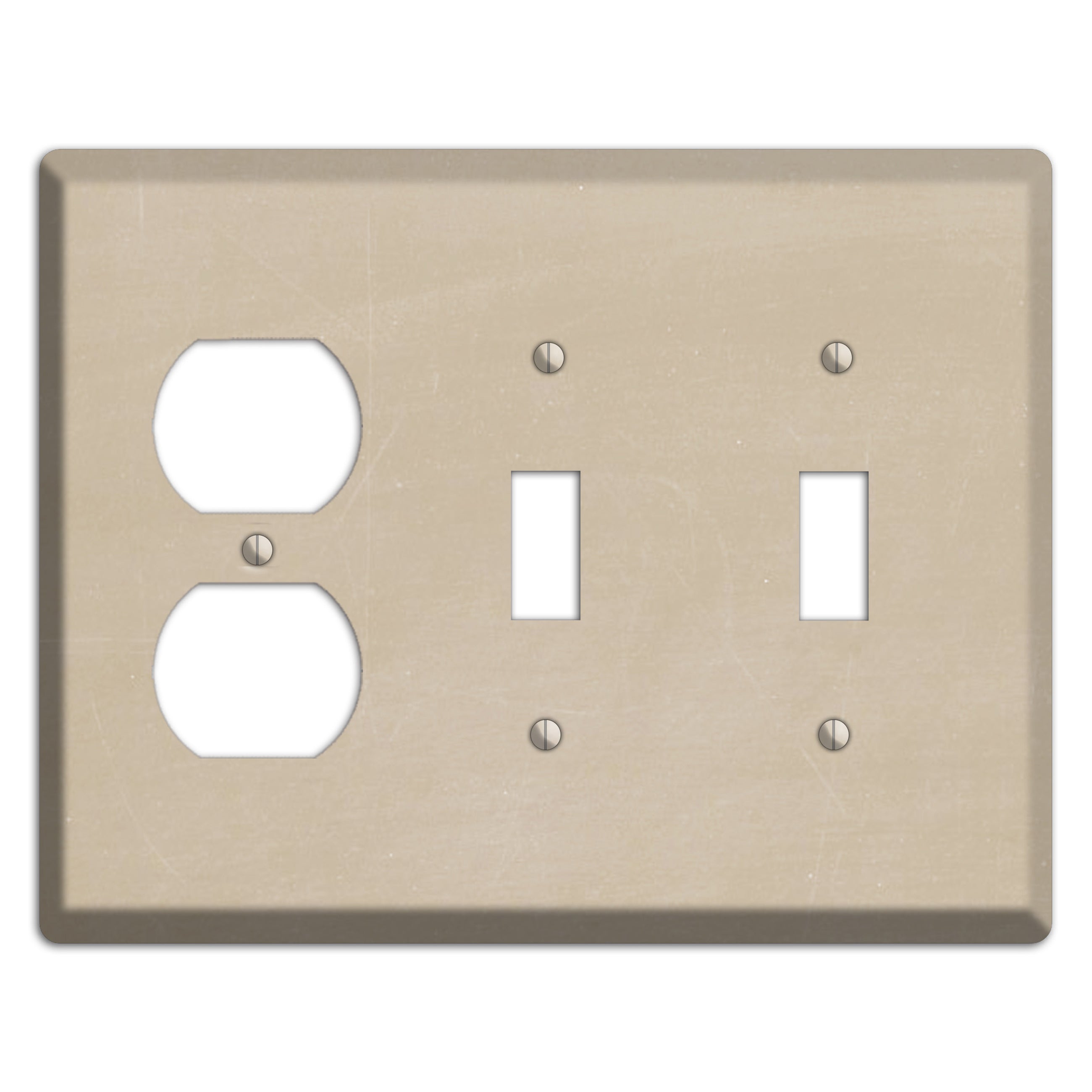Chalk Tan Duplex / 2 Toggle Wallplate