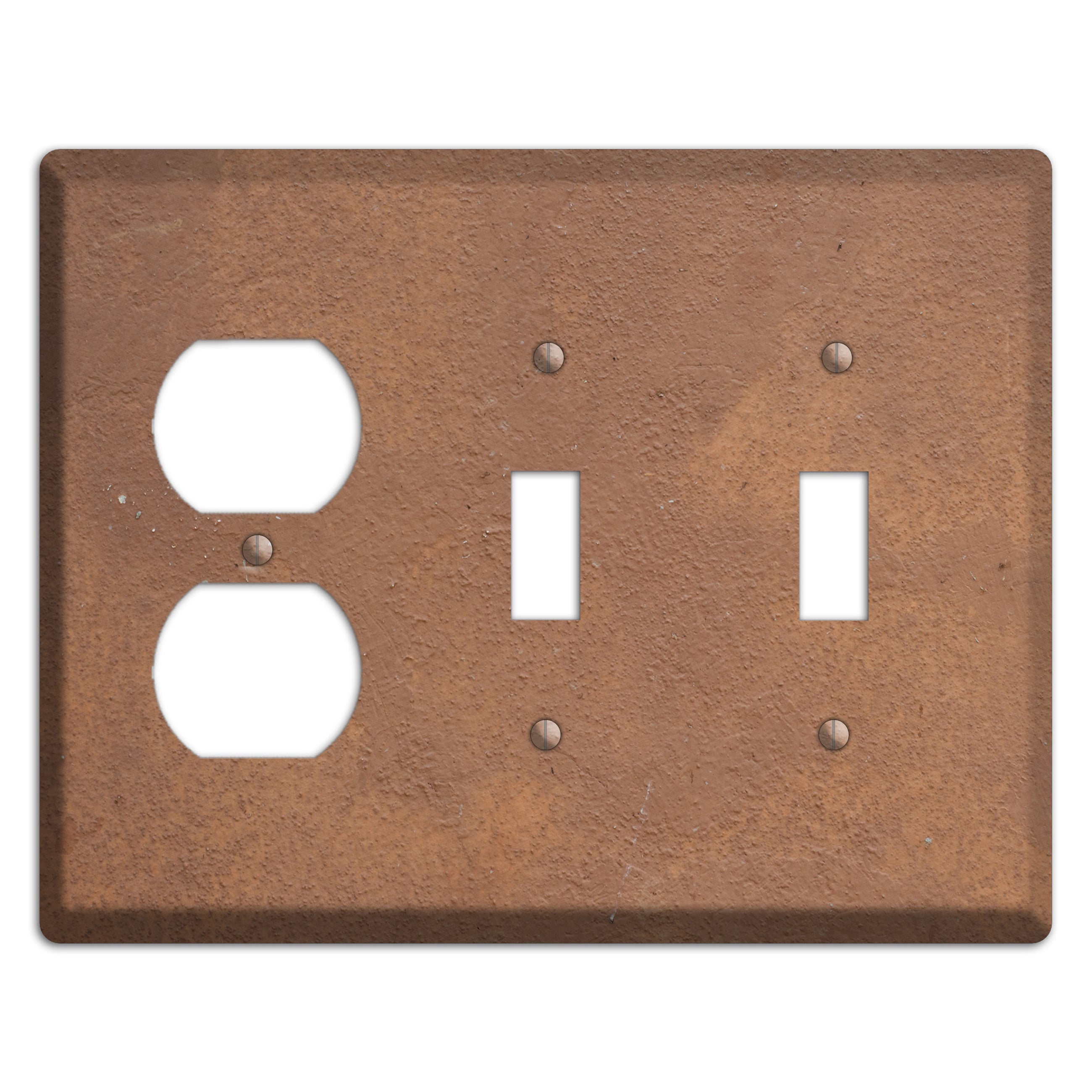 Brown Concrete Duplex / 2 Toggle Wallplate