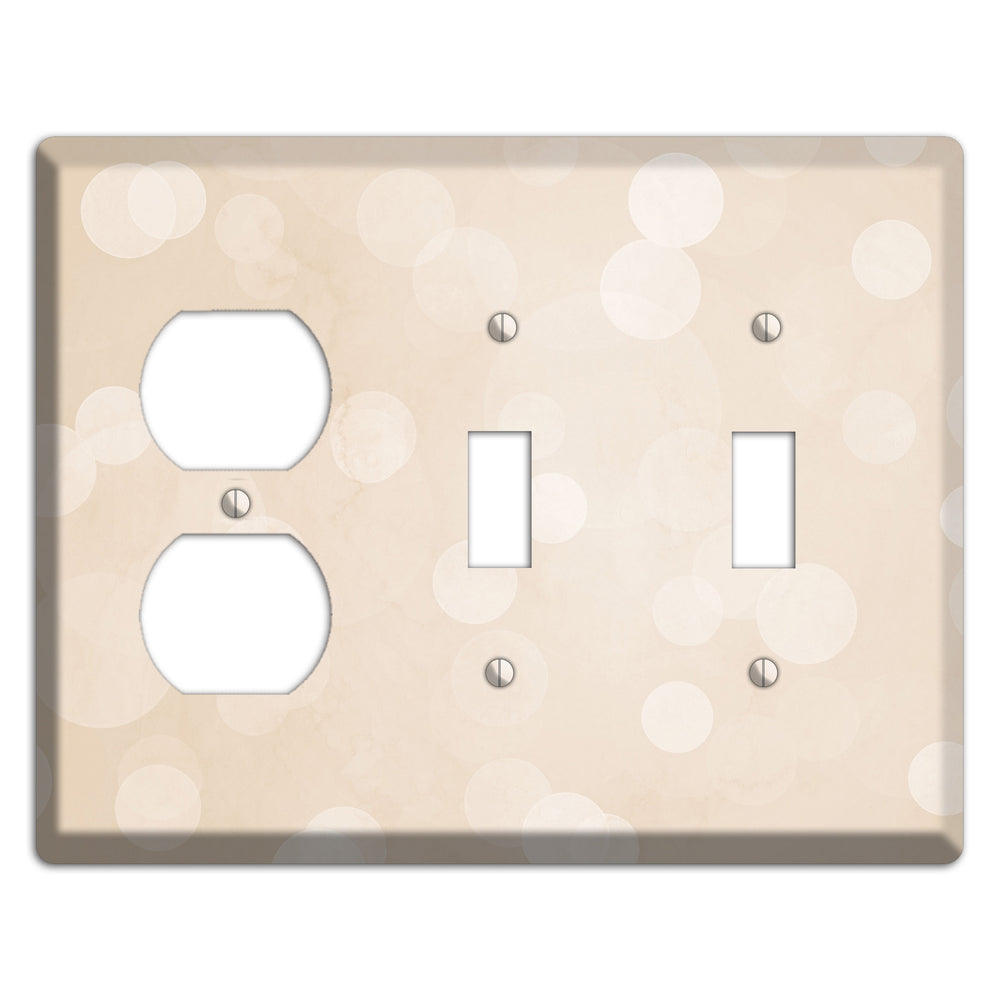 Parchment Neutral Texture Duplex / 2 Toggle Wallplate