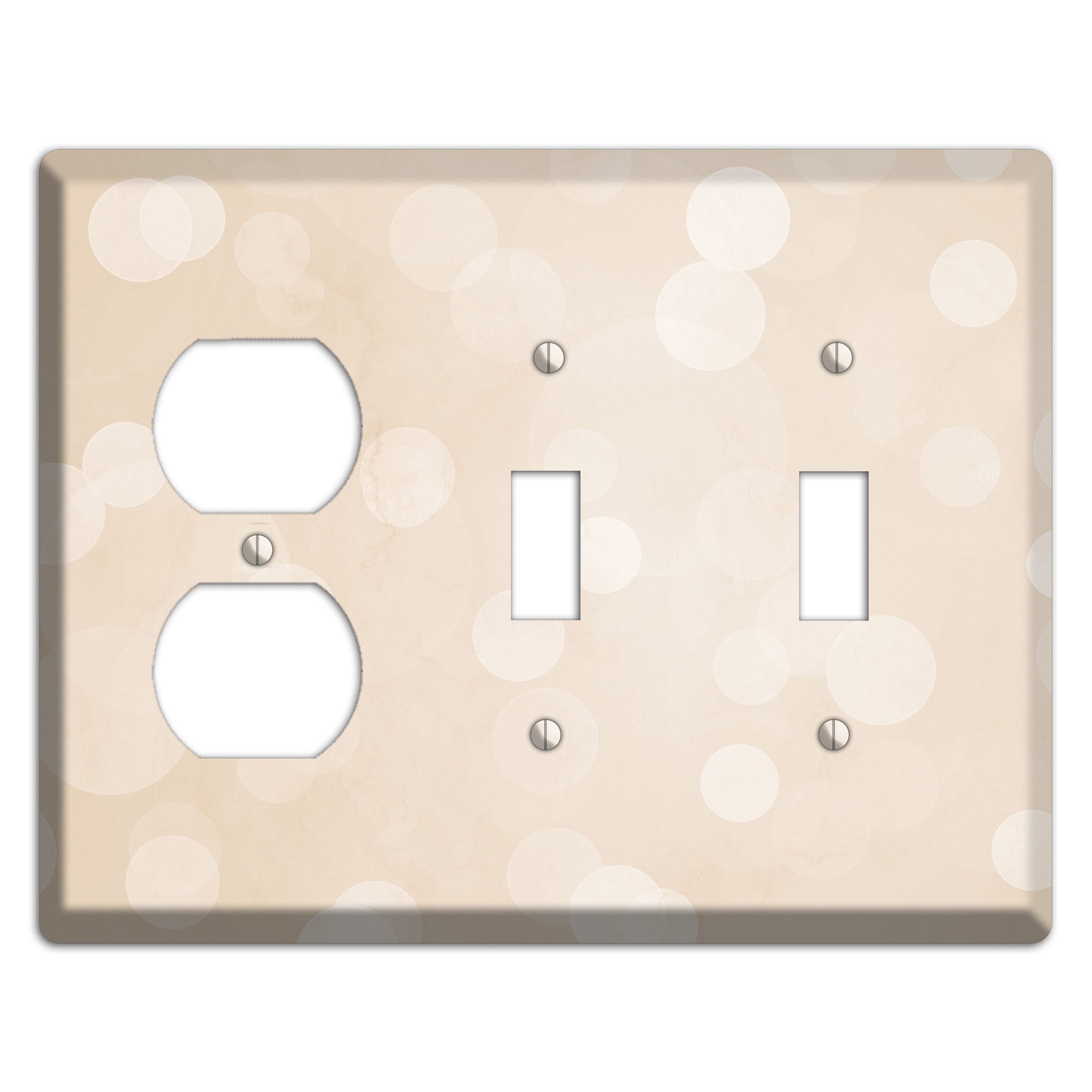 Parchment Neutral Texture Duplex / 2 Toggle Wallplate