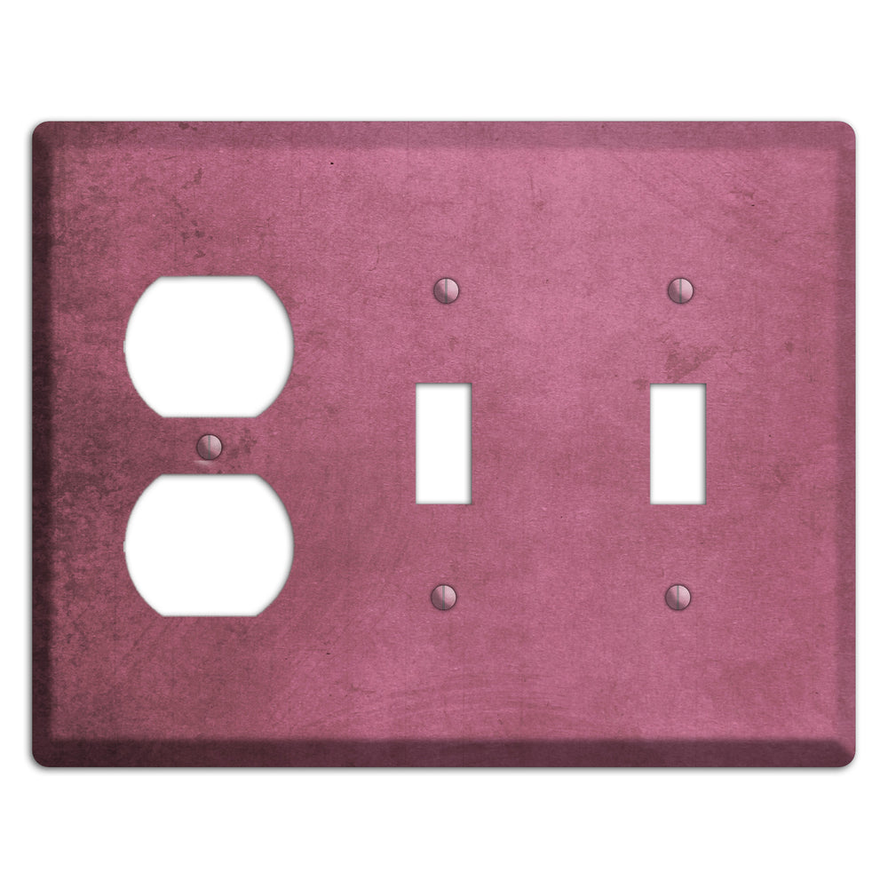 Coral Tree Vintage Grunge Duplex / 2 Toggle Wallplate