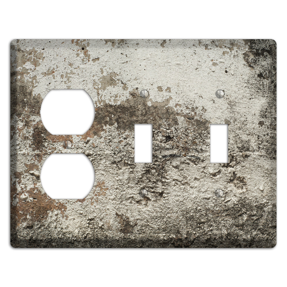 Old Concrete 12 Duplex / 2 Toggle Wallplate