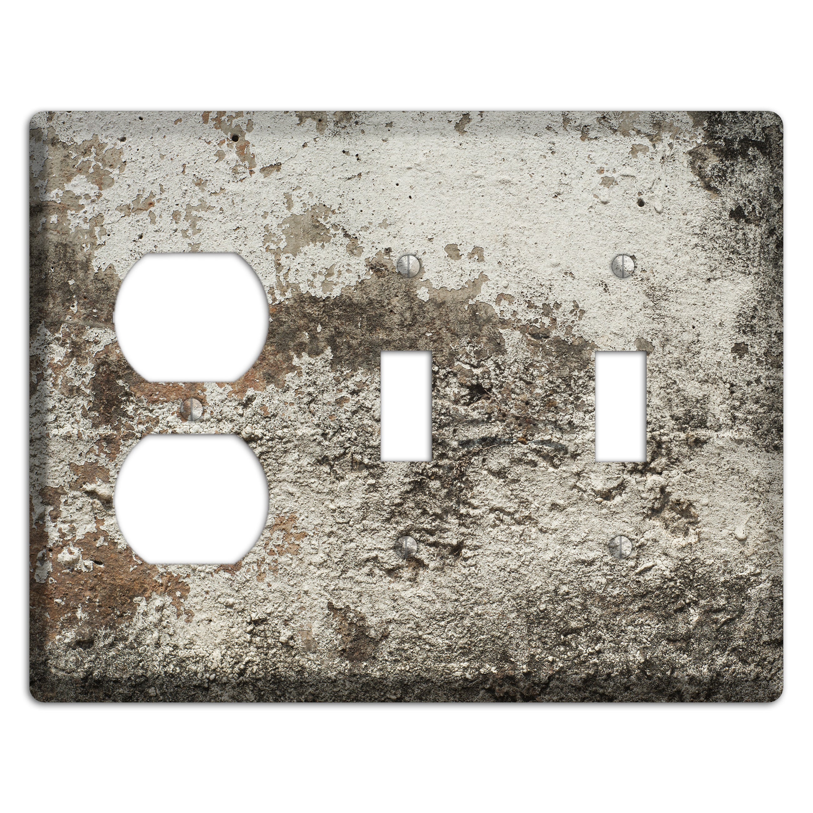 Old Concrete 12 Duplex / 2 Toggle Wallplate