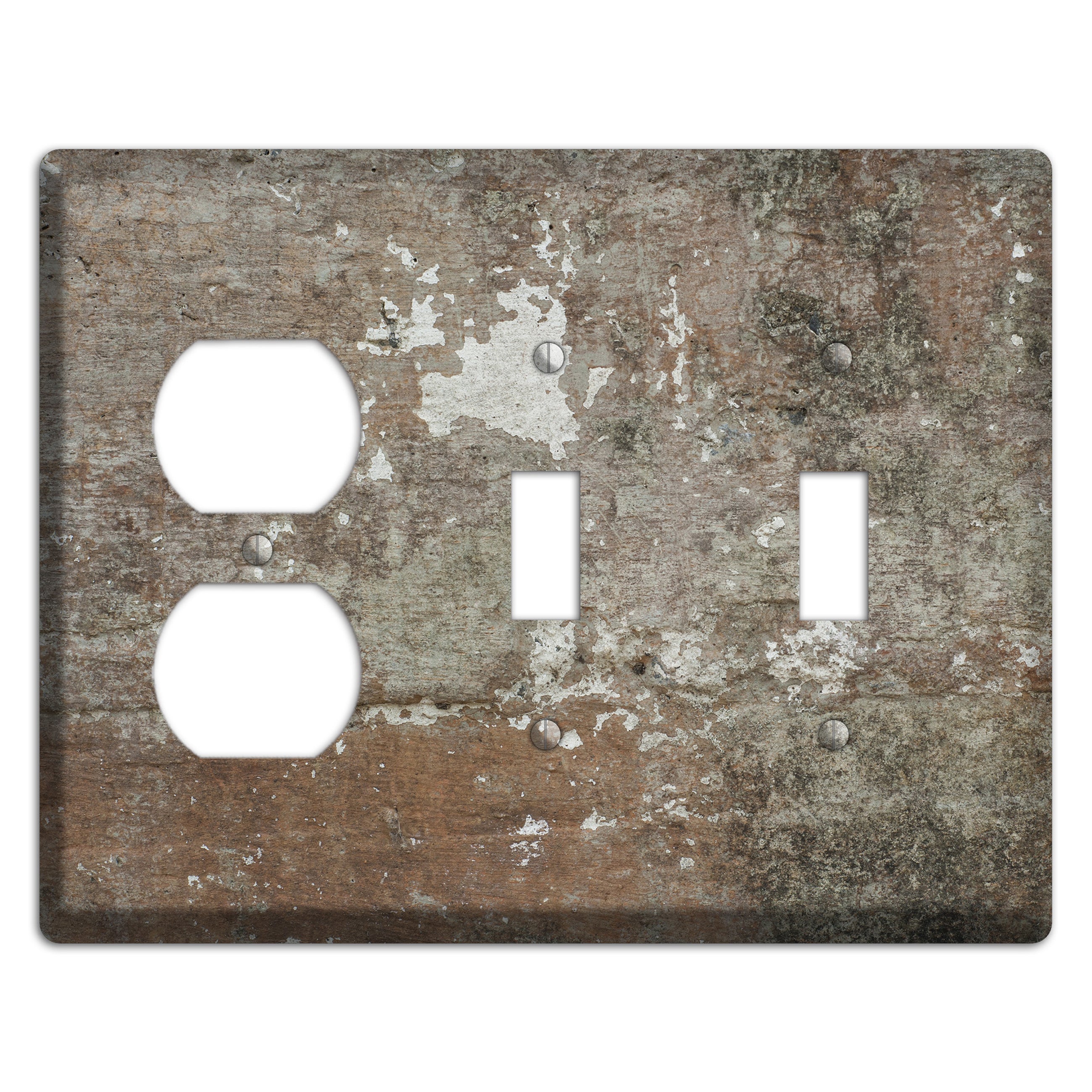 Old Concrete 11 Duplex / 2 Toggle Wallplate