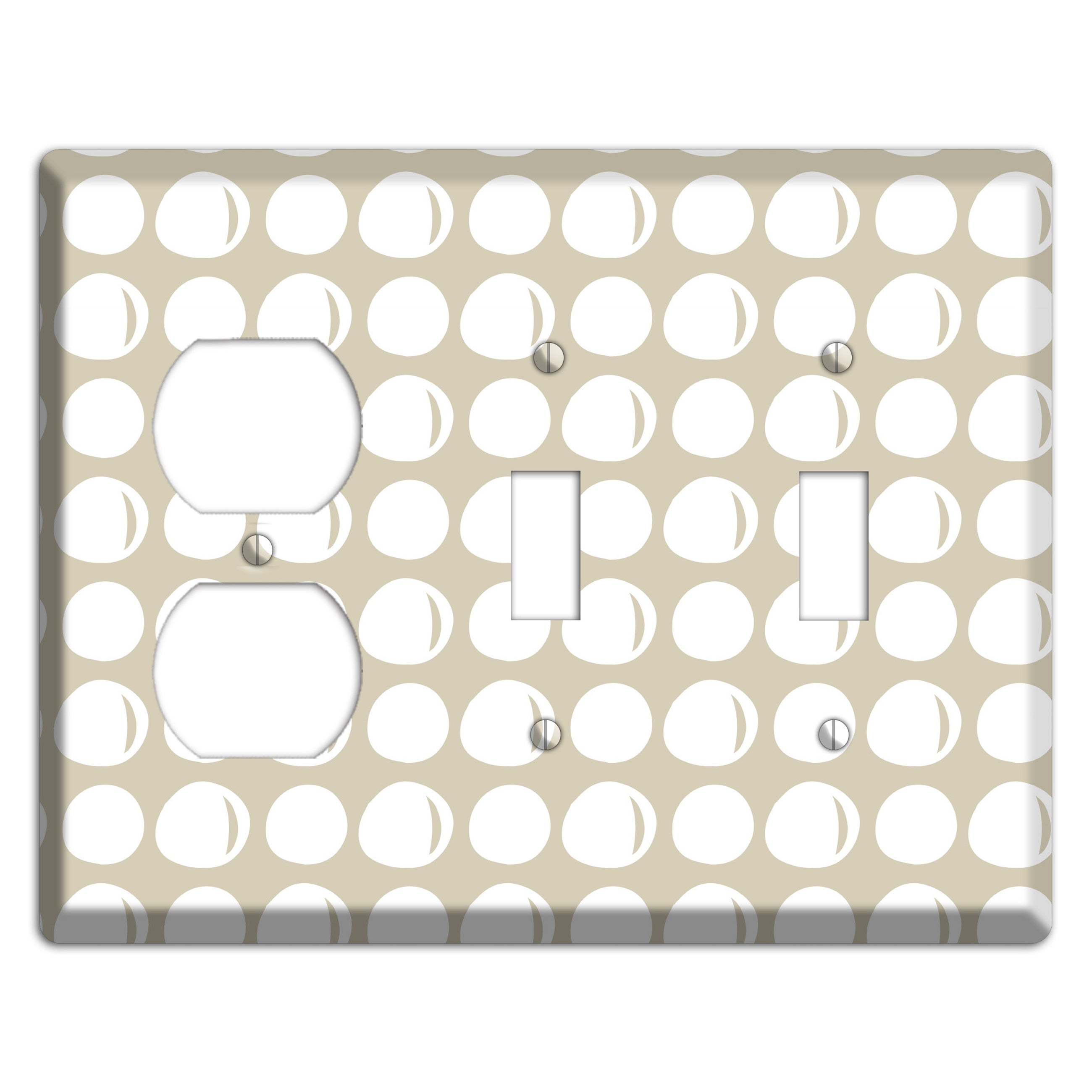 Simple Scandanavian Style KK Duplex / 2 Toggle Wallplate