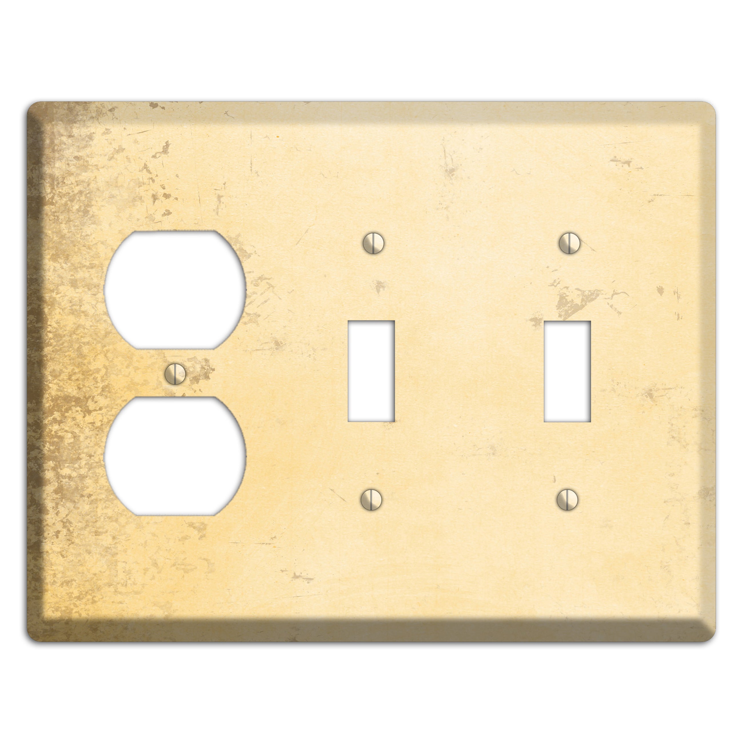 Astra Vintage Grunge Duplex / 2 Toggle Wallplate