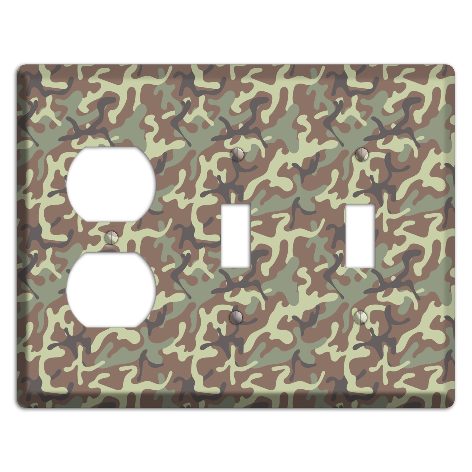 Jungle 1948 Camo Duplex / 2 Toggle Wallplate