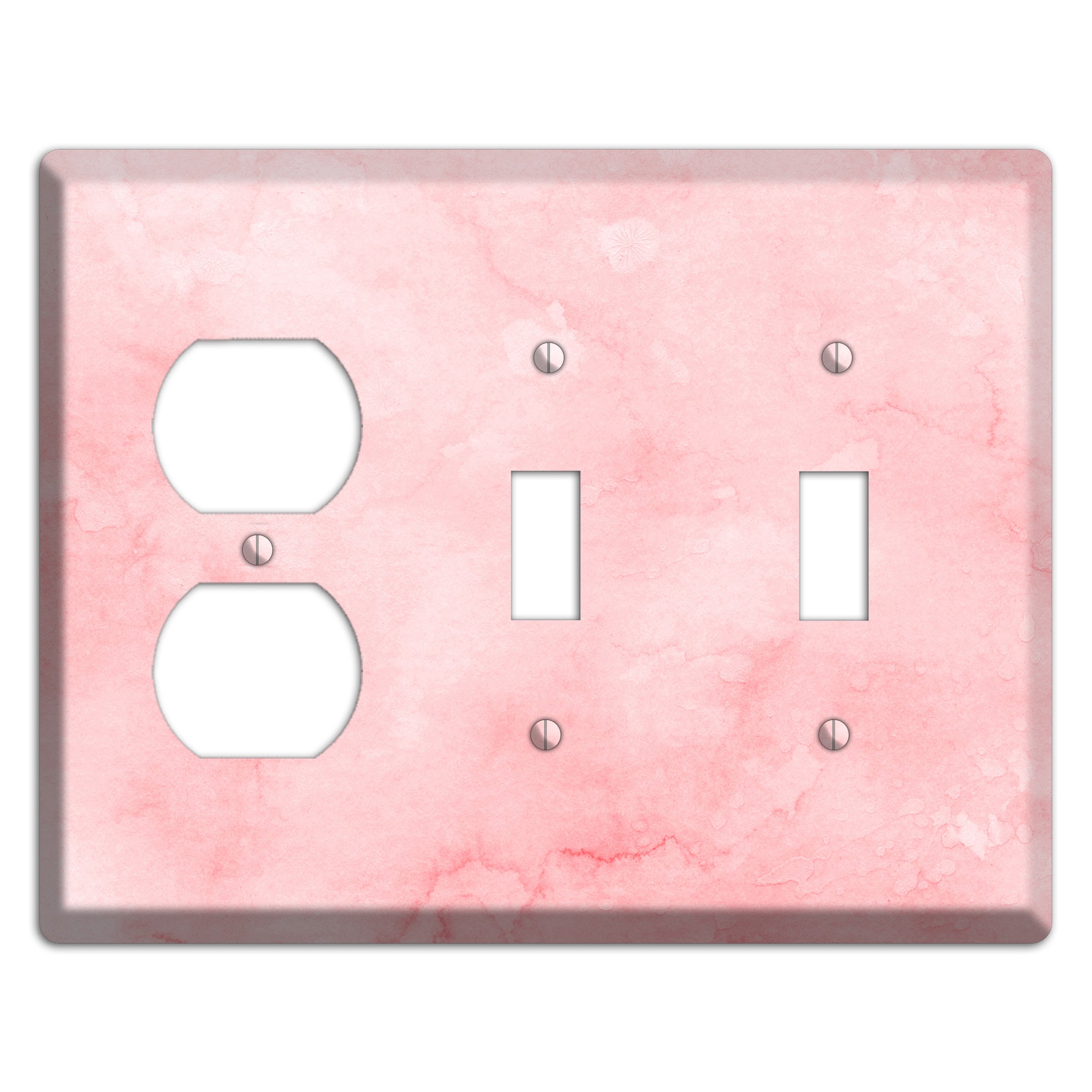 Mandys Pink Soft Coral Duplex / 2 Toggle Wallplate