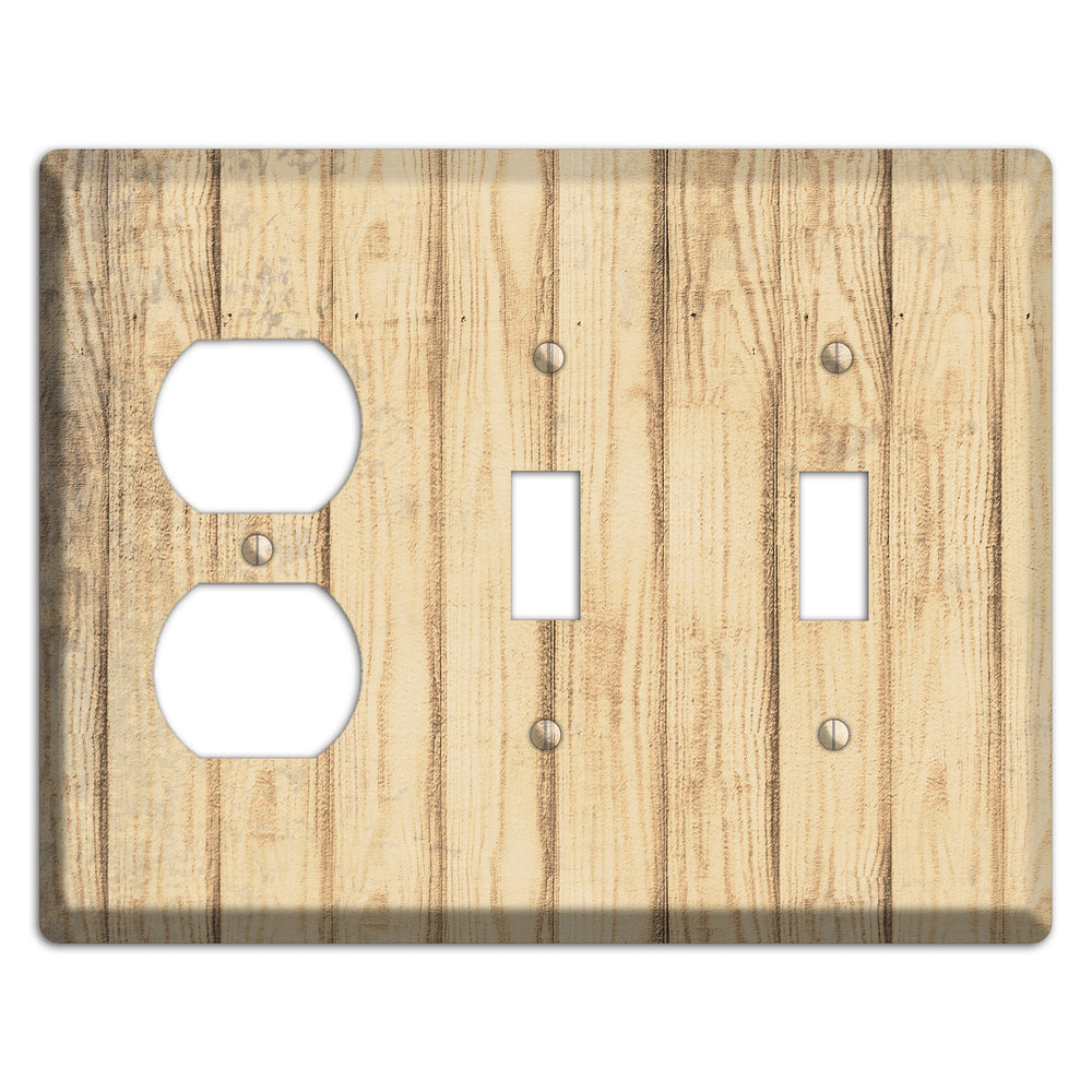 Hampton Weathered Wood Duplex / 2 Toggle Wallplate