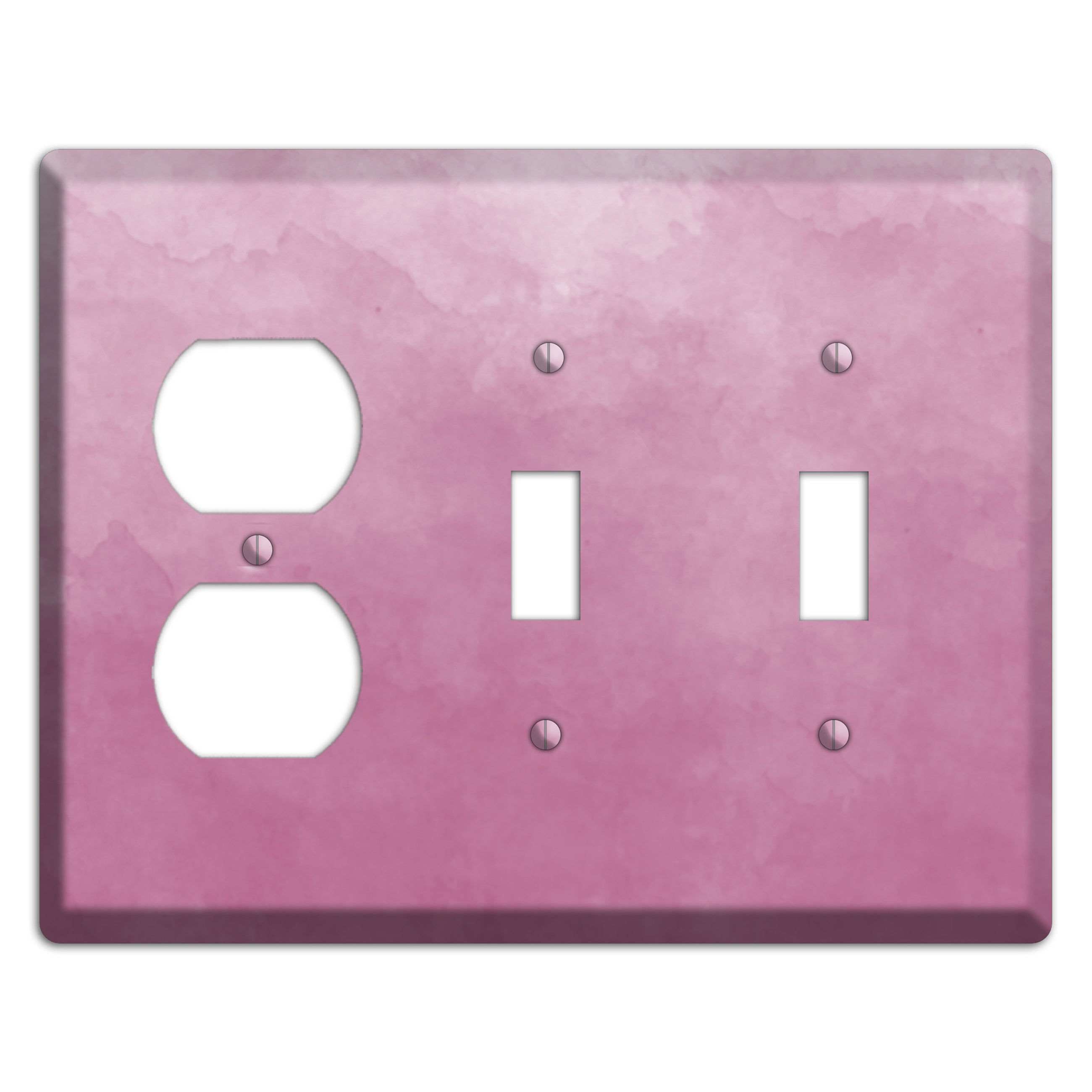 Purple Ombre Duplex / 2 Toggle Wallplate