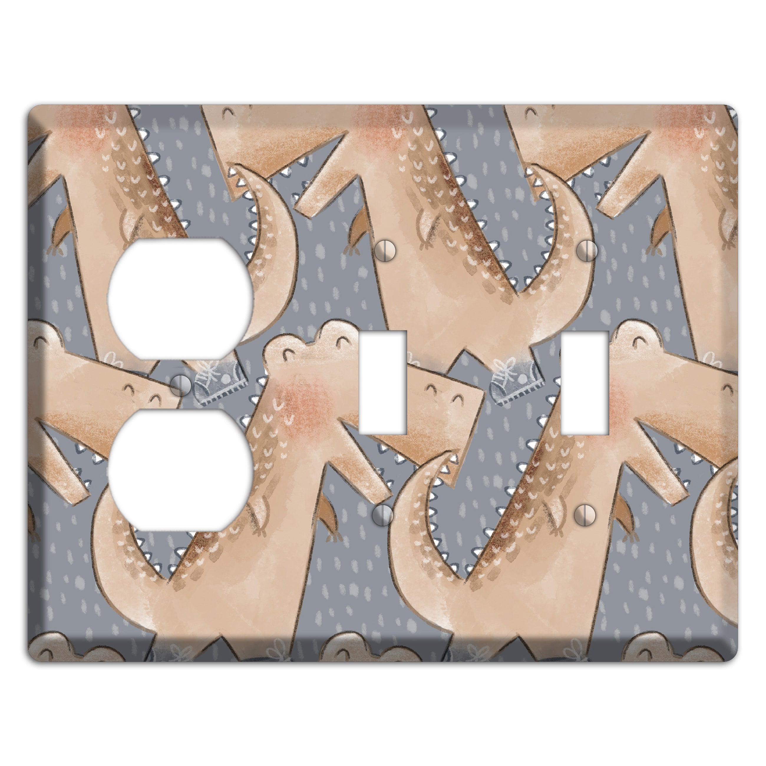 Alligator March Duplex / 2 Toggle Wallplate