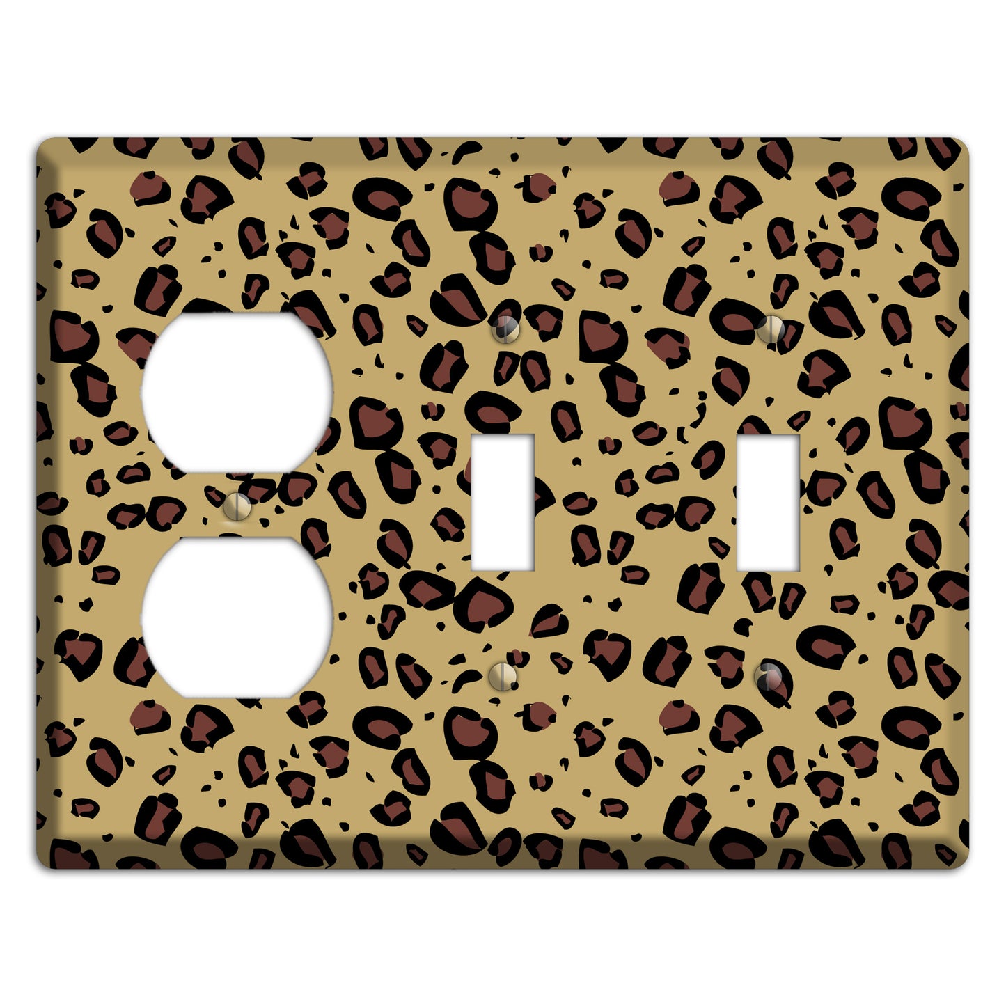 Leopard Duplex / 2 Toggle Wallplate
