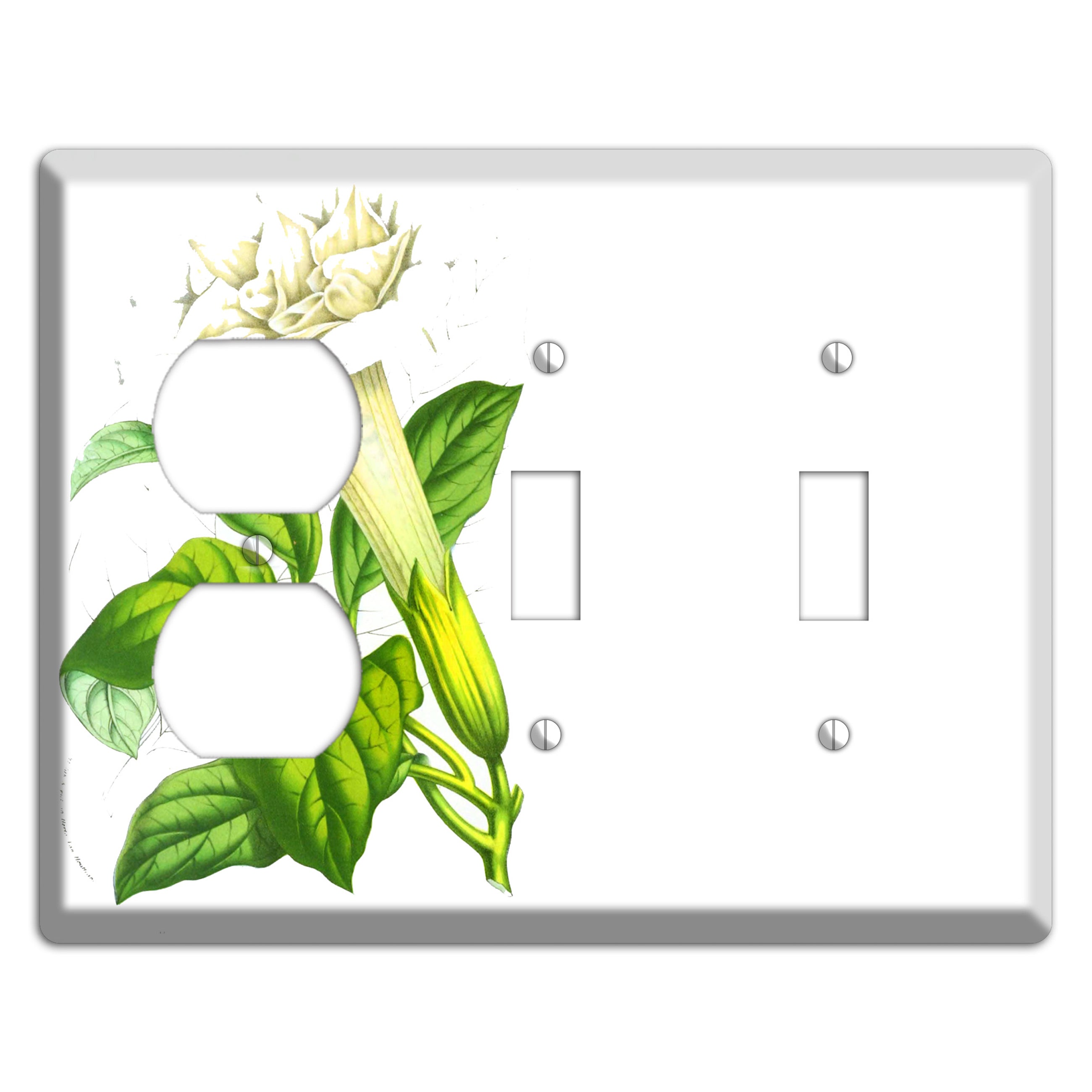 Datura Fastuosa Duplex / 2 Toggle Wallplate