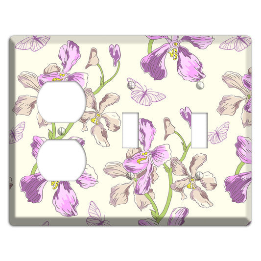 Orchid Duplex / 2 Toggle Wallplate