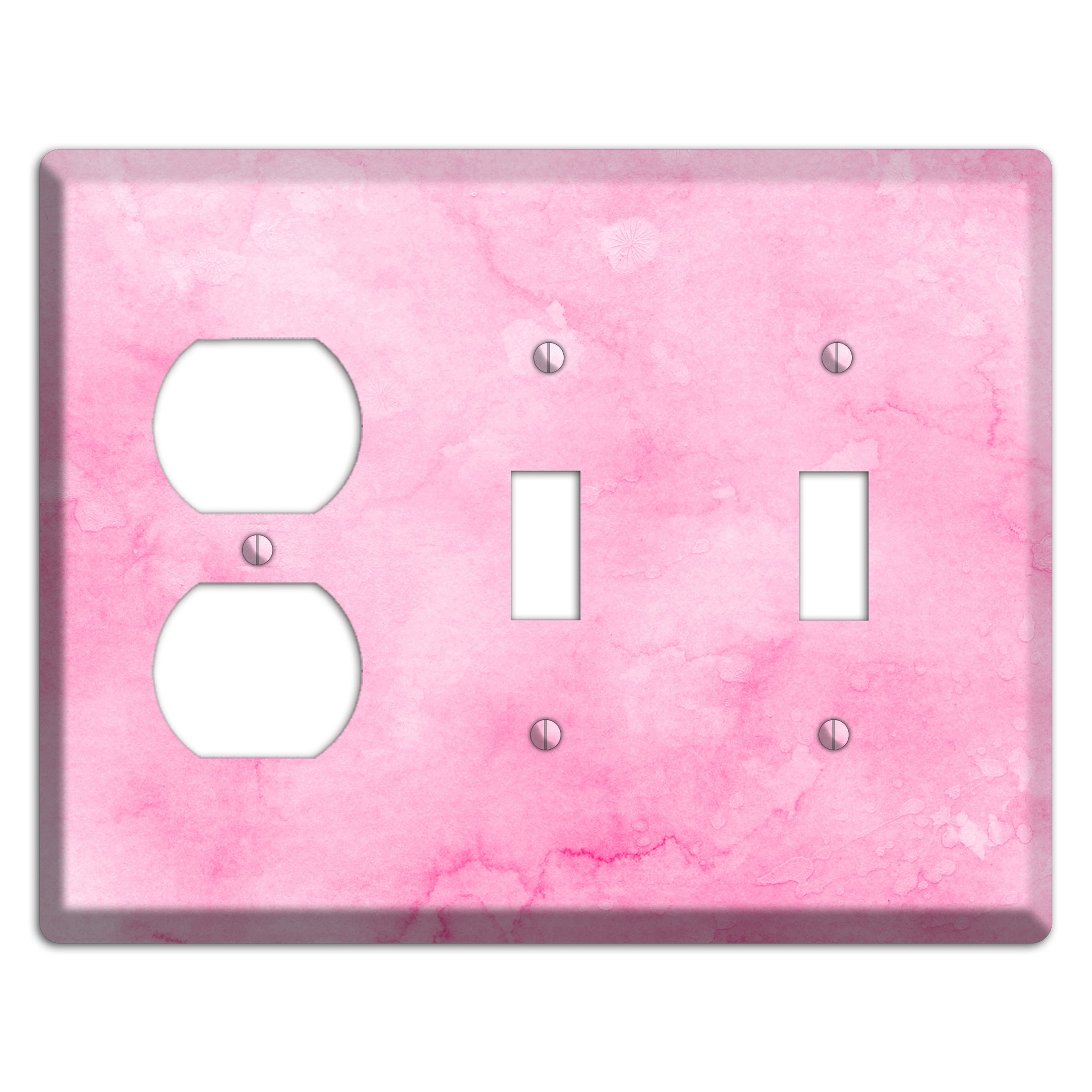 Cinderella Pink Texture Duplex / 2 Toggle Wallplate