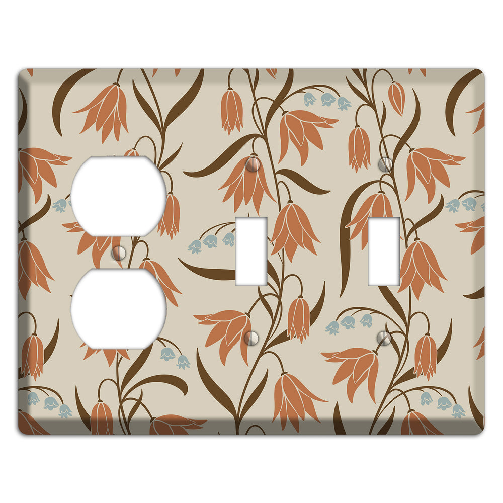 Spring Floral 1 Duplex / 2 Toggle Wallplate