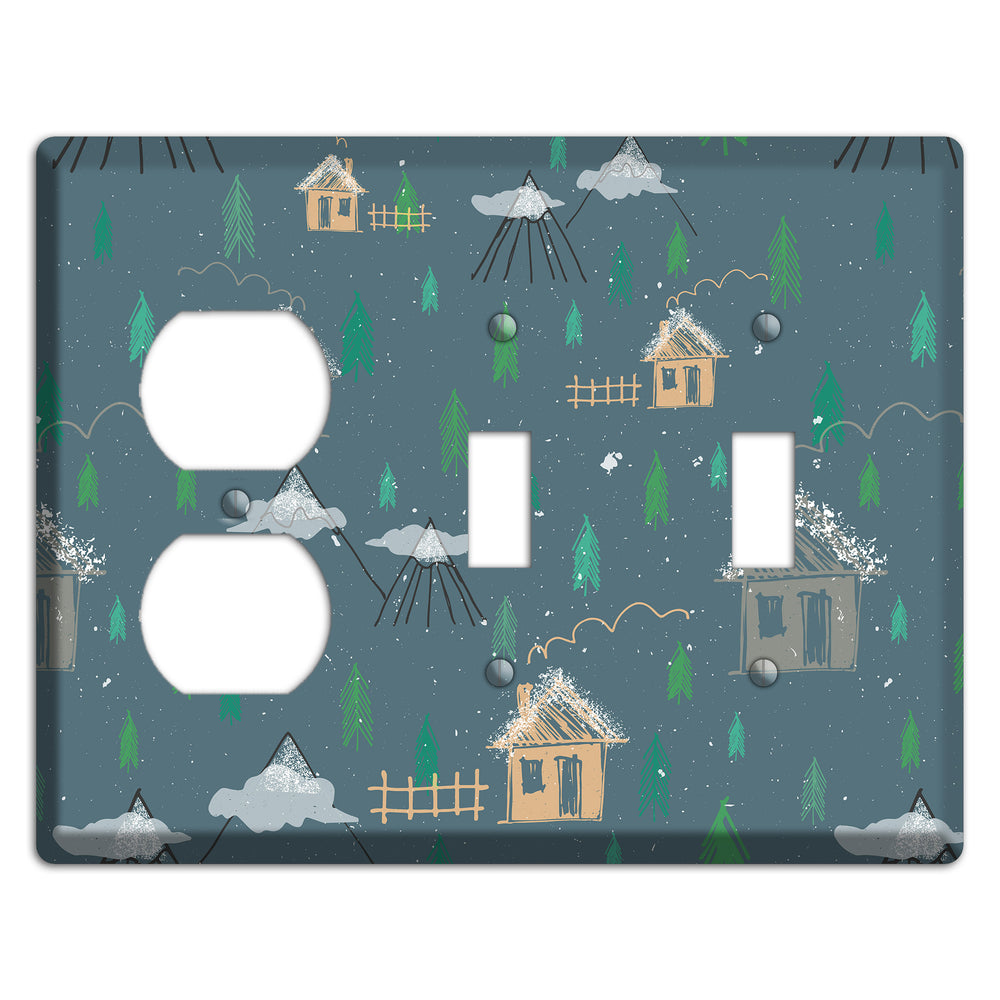 Wildlife Neighborhoods 1 Duplex / 2 Toggle Wallplate