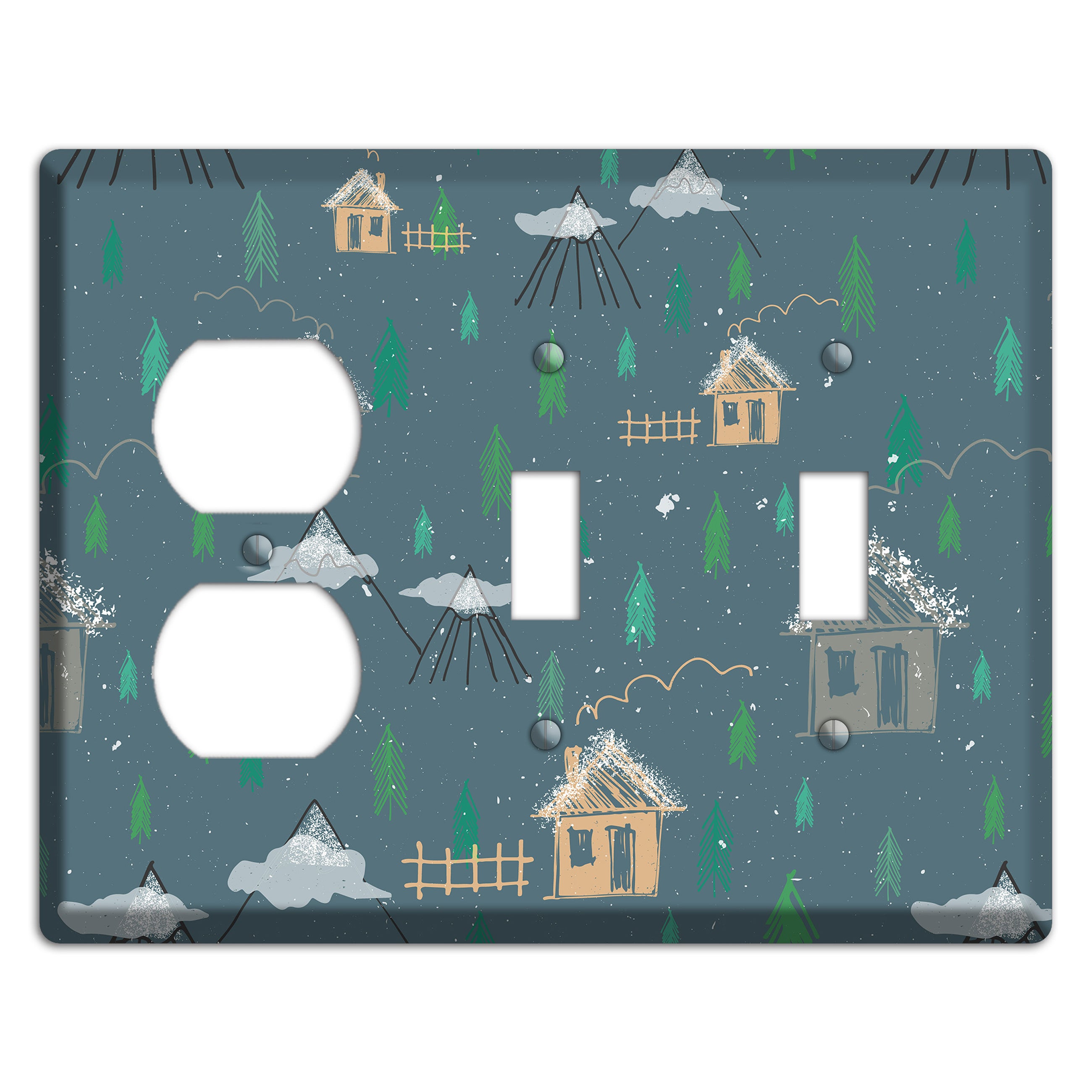 Wildlife Neighborhoods 1 Duplex / 2 Toggle Wallplate