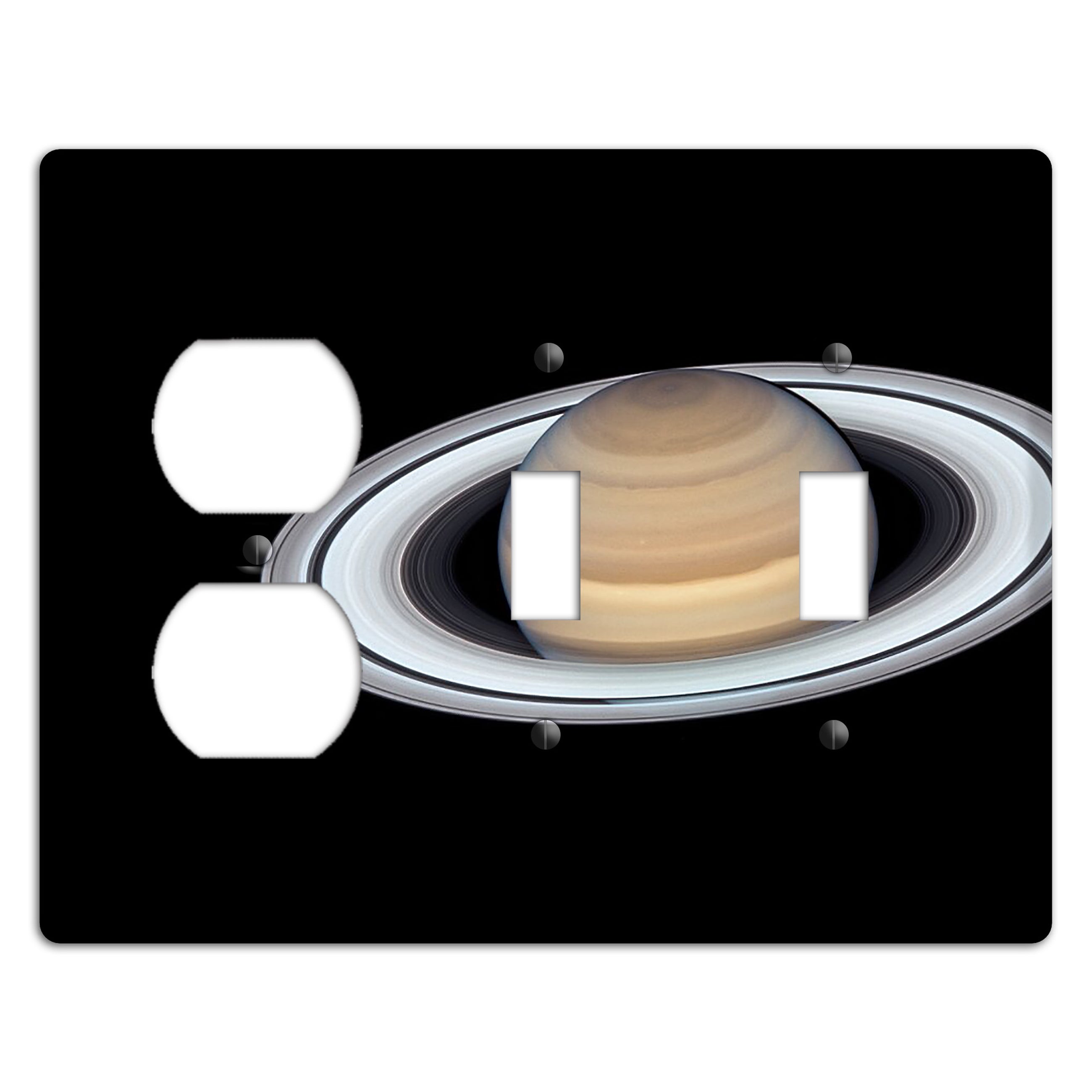 Saturn Duplex / 2 Toggle Wallplate