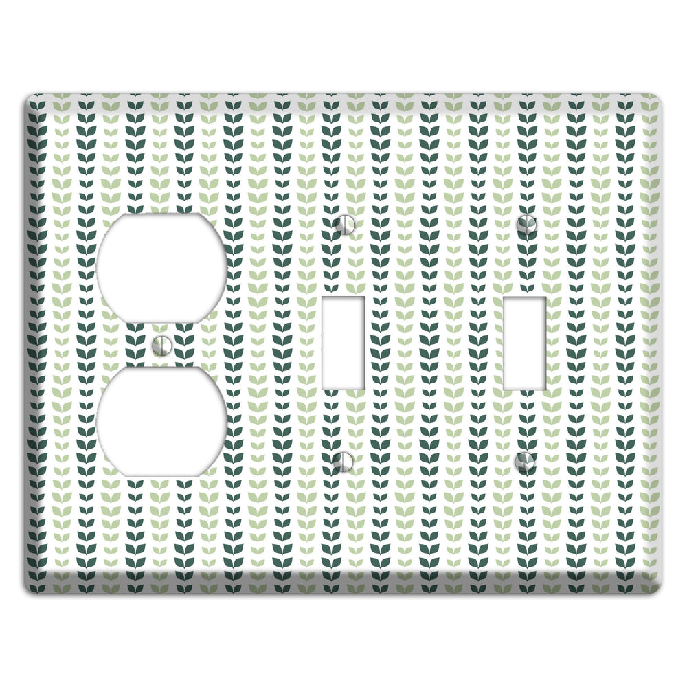 Leaves Style X Duplex / 2 Toggle Wallplate
