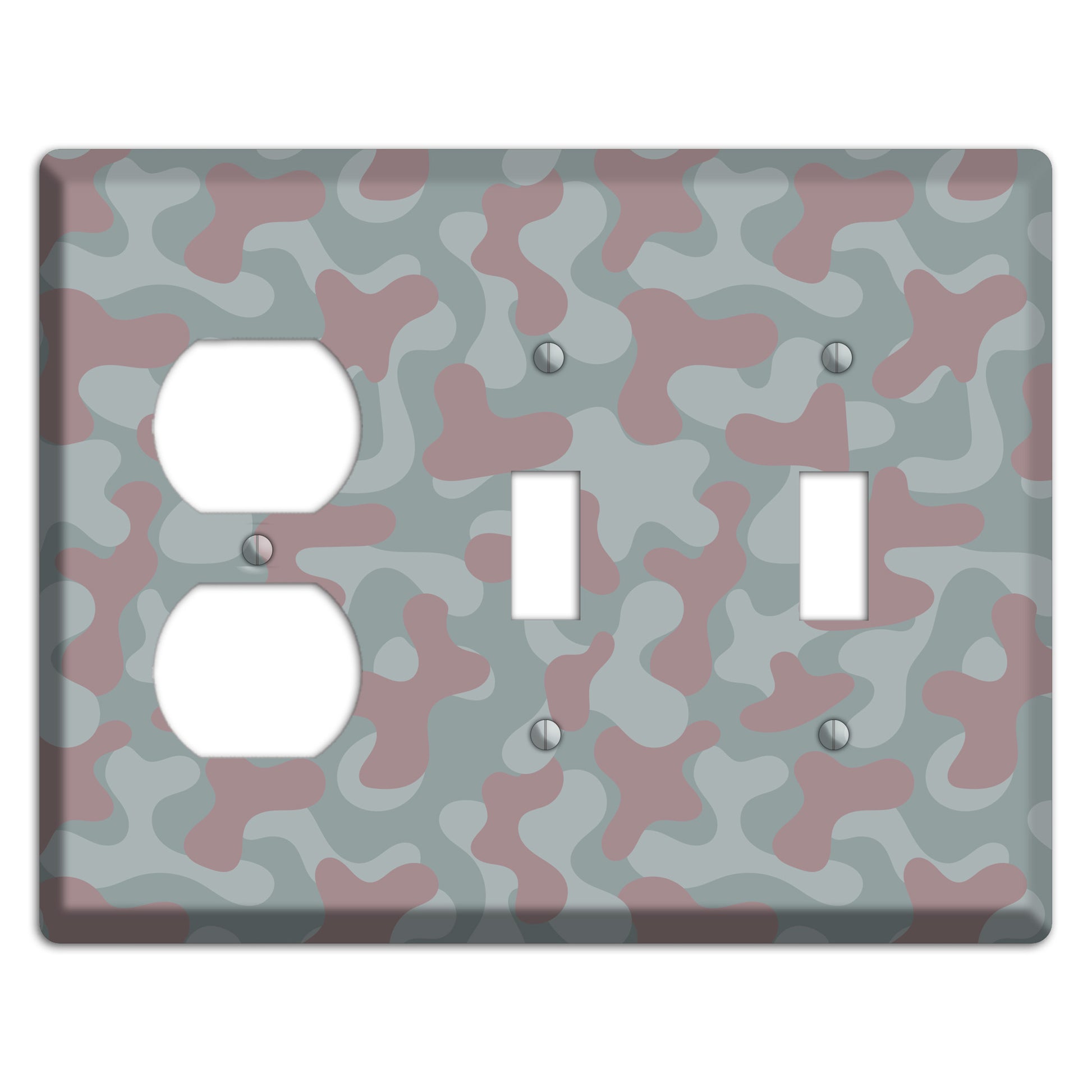 Afghanistan Blotch 1 Camo Duplex / 2 Toggle Wallplate