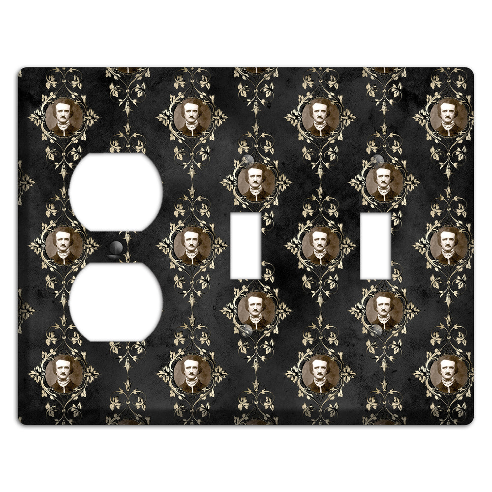 Edgar Allen Poe Self Portrait Duplex / 2 Toggle Wallplate