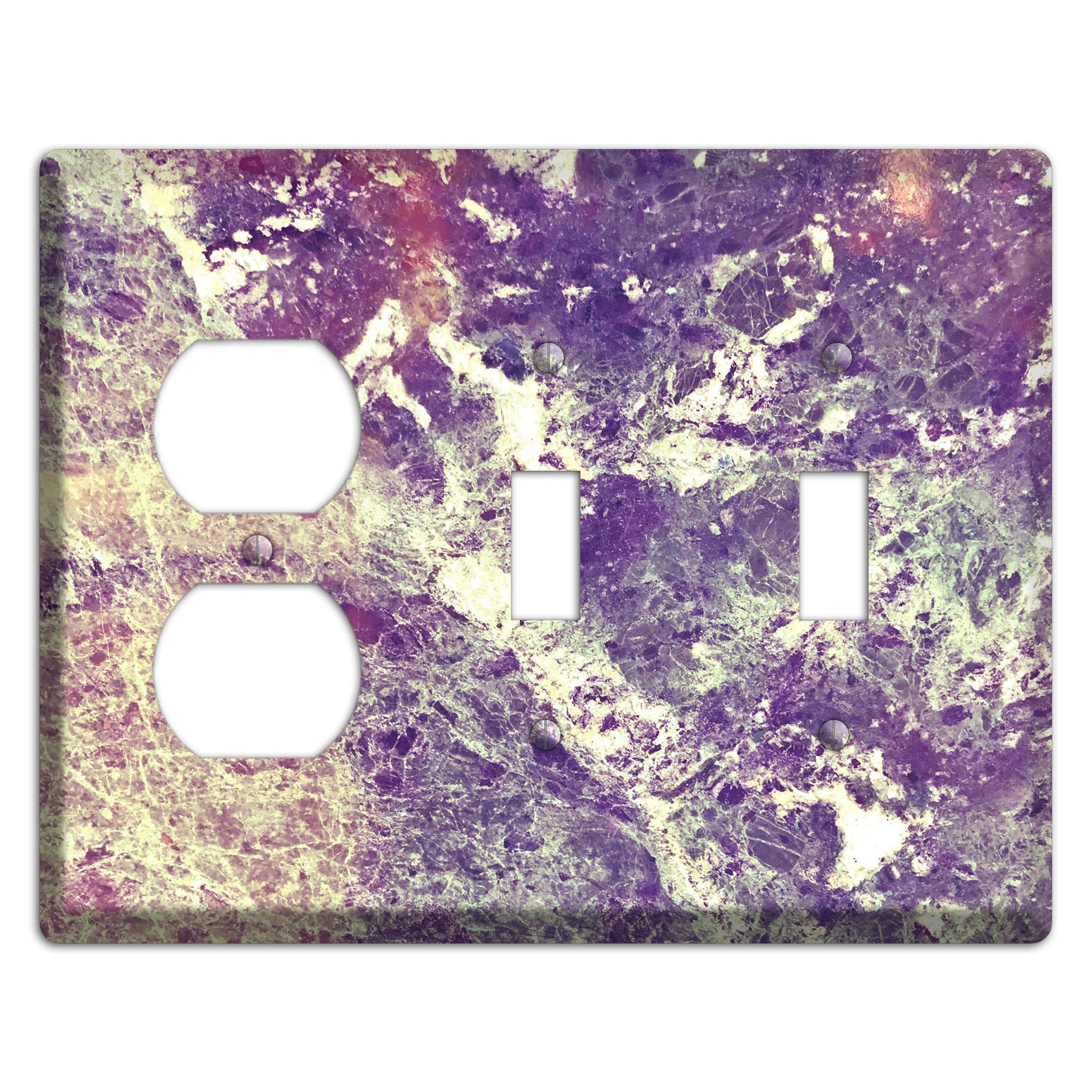 Mamba Marble Duplex / 2 Toggle Wallplate